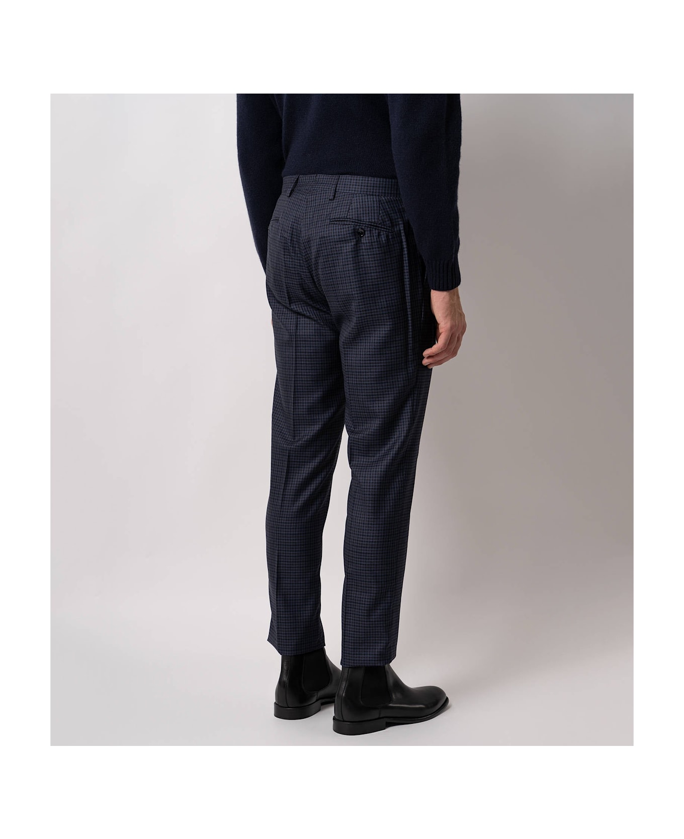 Larusmiani Velvet Trousers Howard Pants - Navy