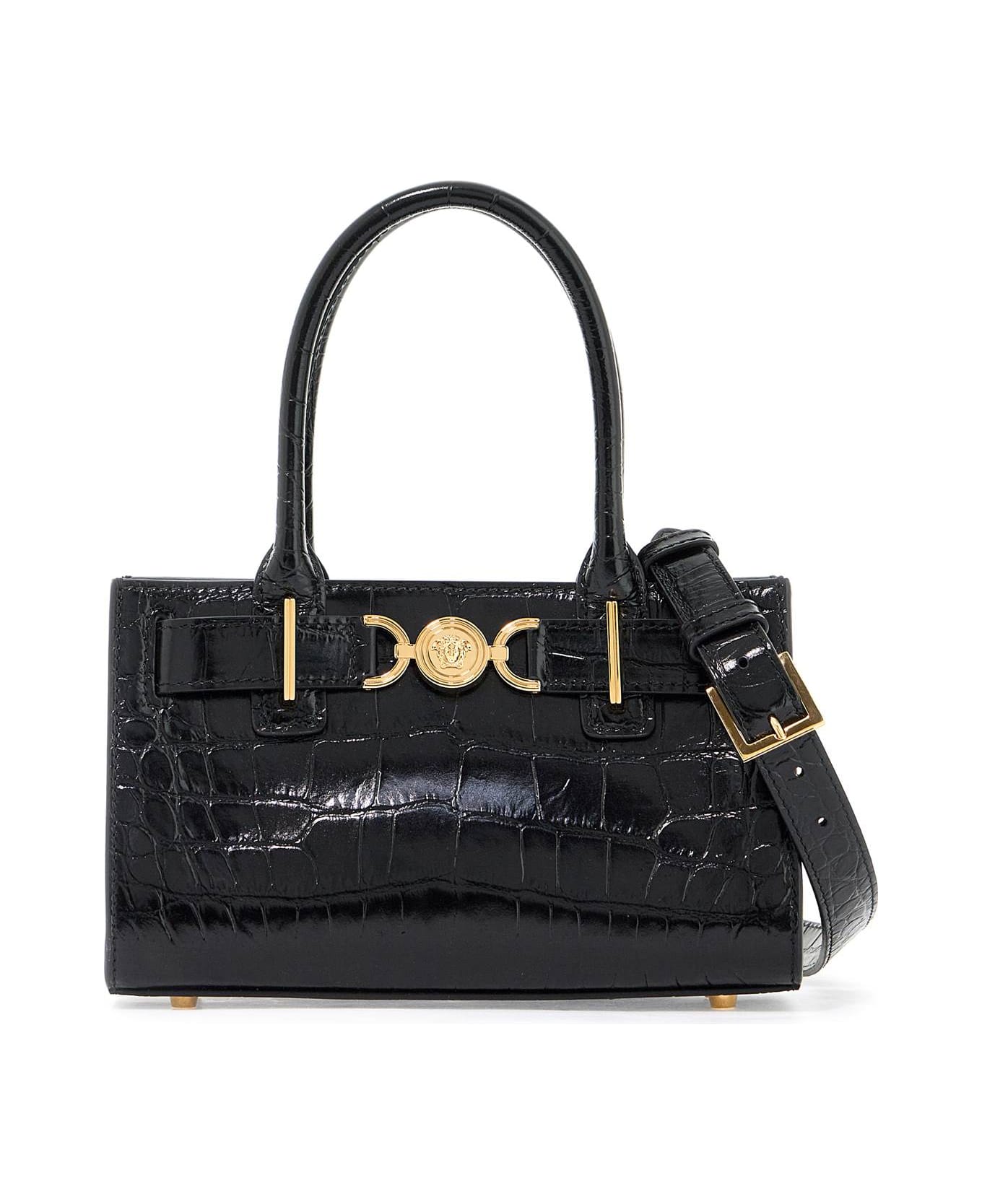 Versace Medusa 
95 Handbag - BLACK-VERSACE GOLD (Black)
