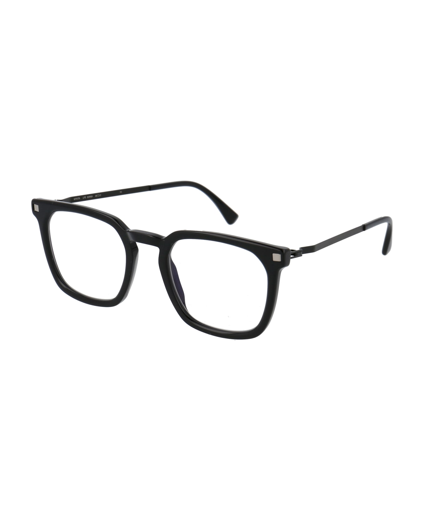 Mykita Borga Glasses - 877 C95 Black/Silver/Black Clear アイウェア