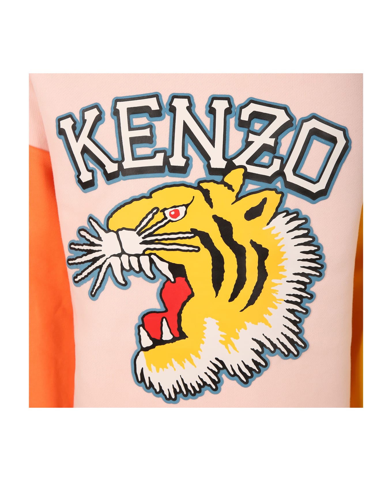 Kenzo Kids Multicolor Dress For Girl With Iconic Tiger And Logo - Multicolor
