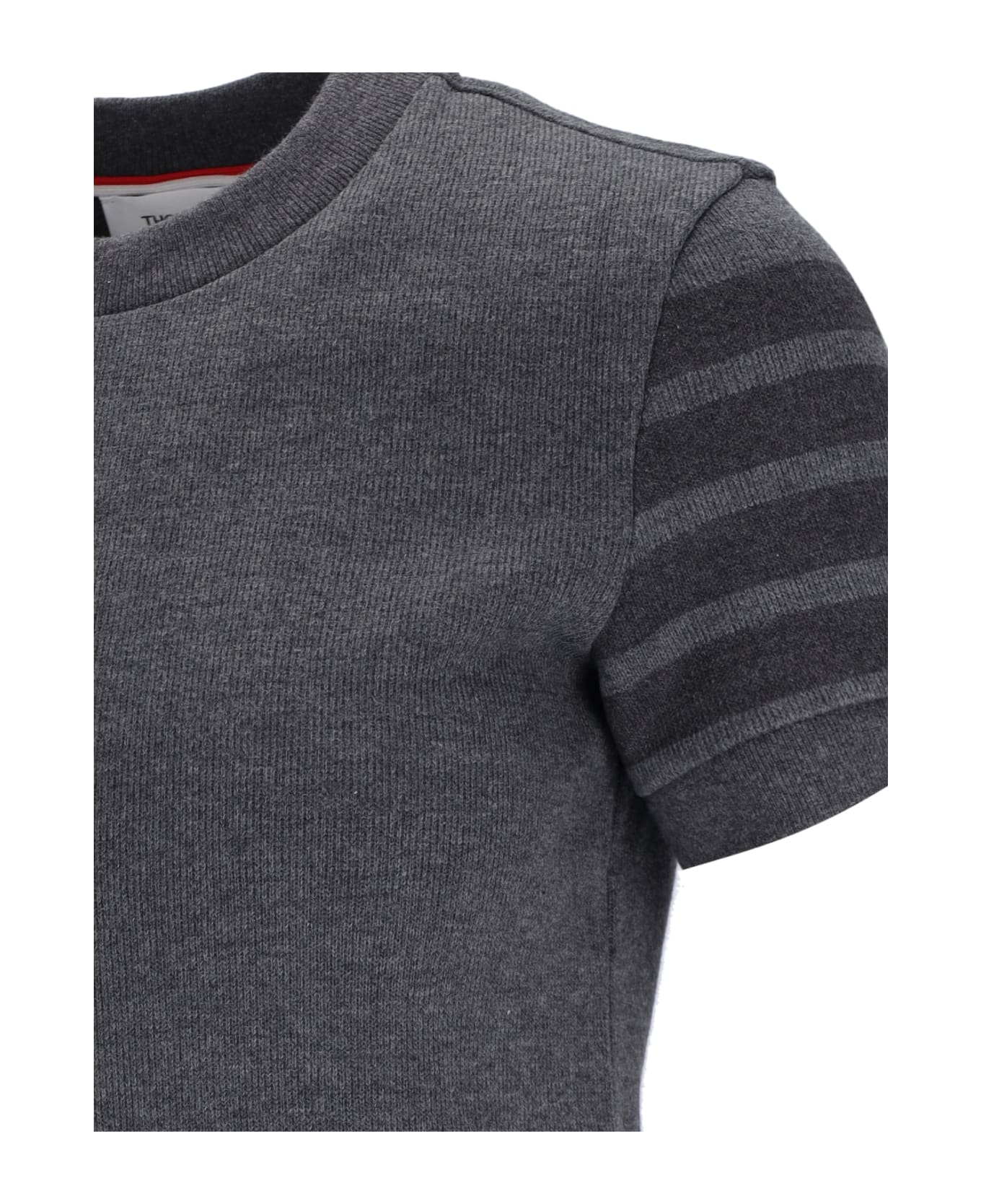 Thom Browne Short Sleeve Sweater - Gray