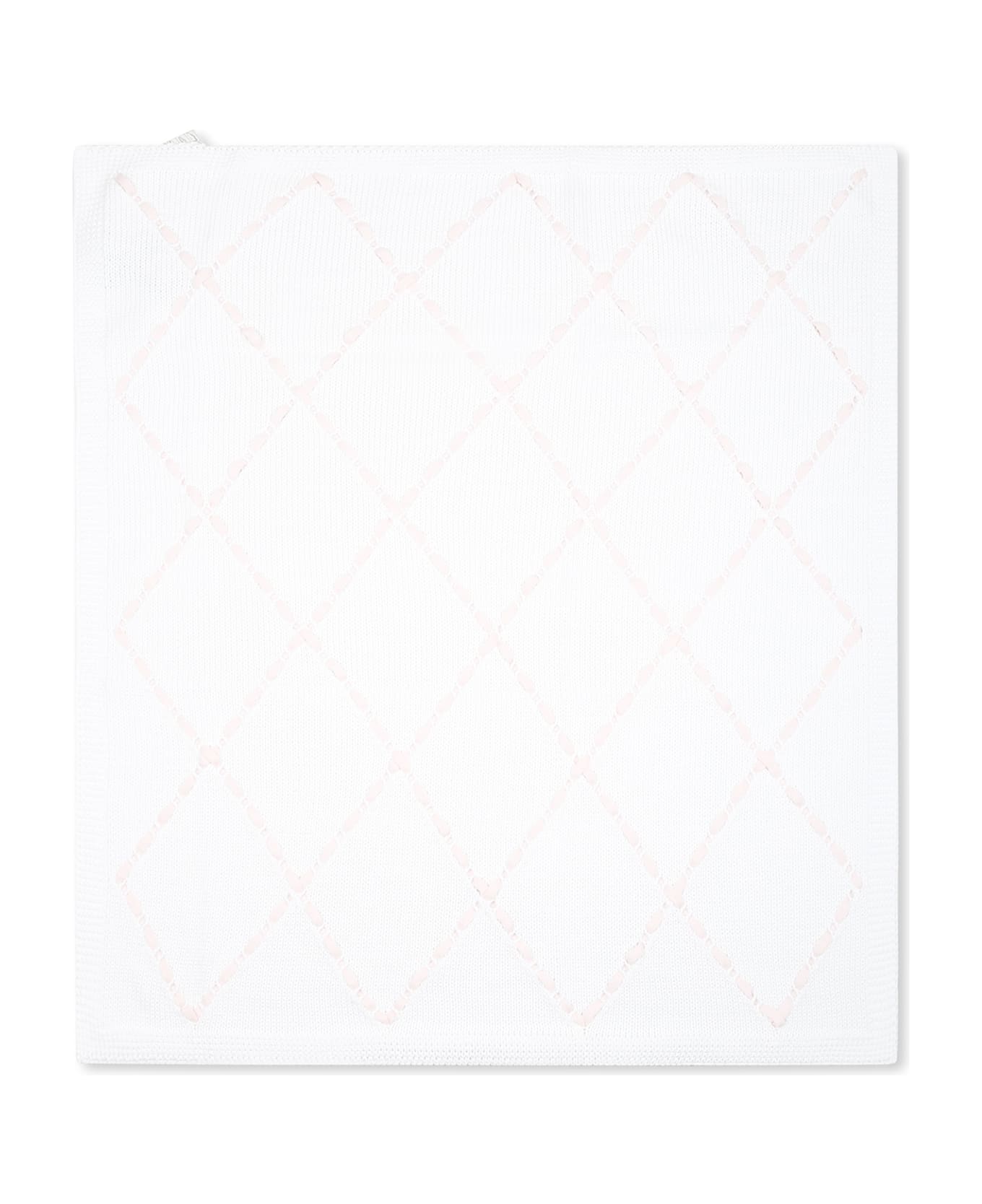 Little Bear White Blanket For Baby Girl - White