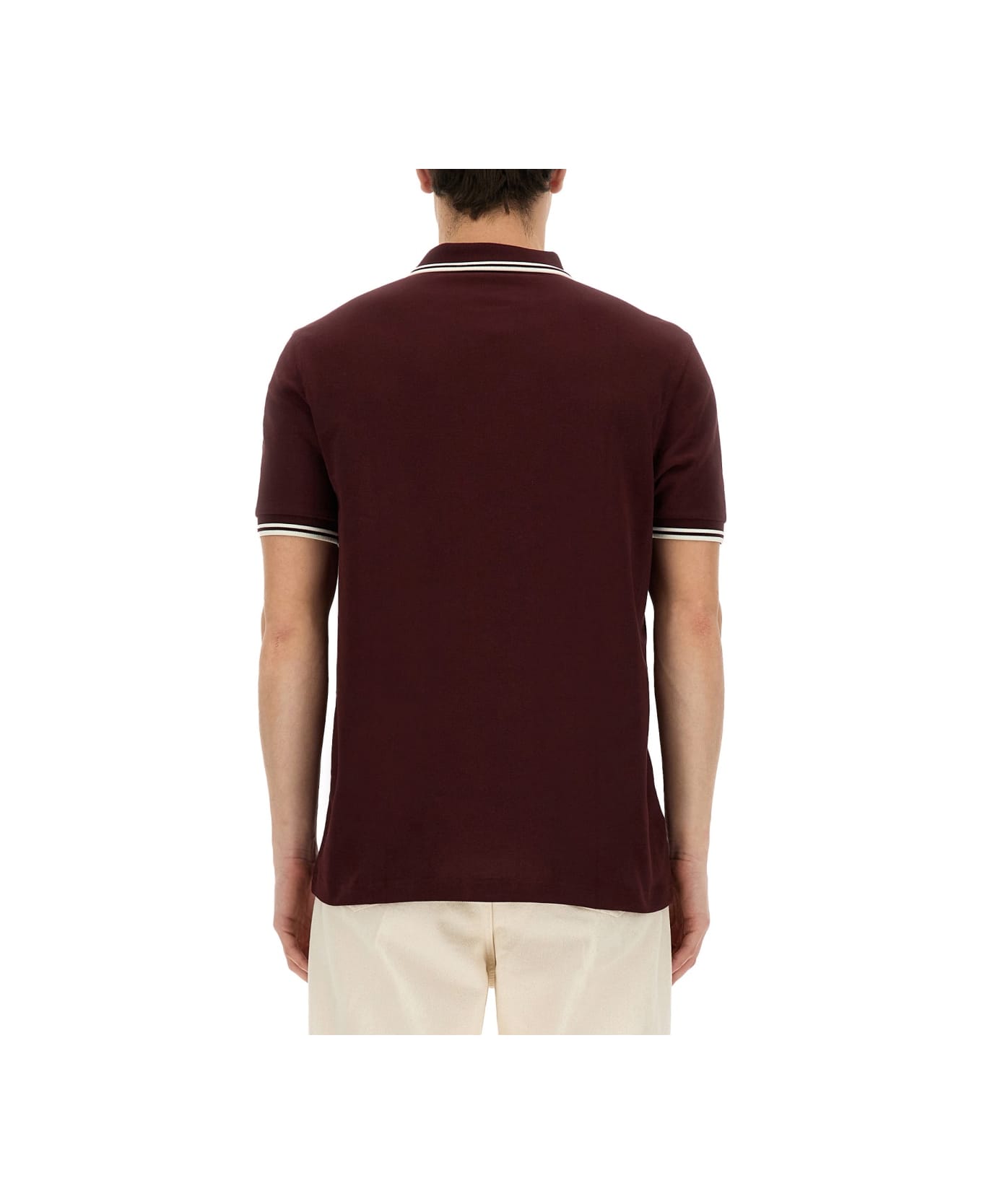 Fred Perry Polo With Logo - BORDEAUX