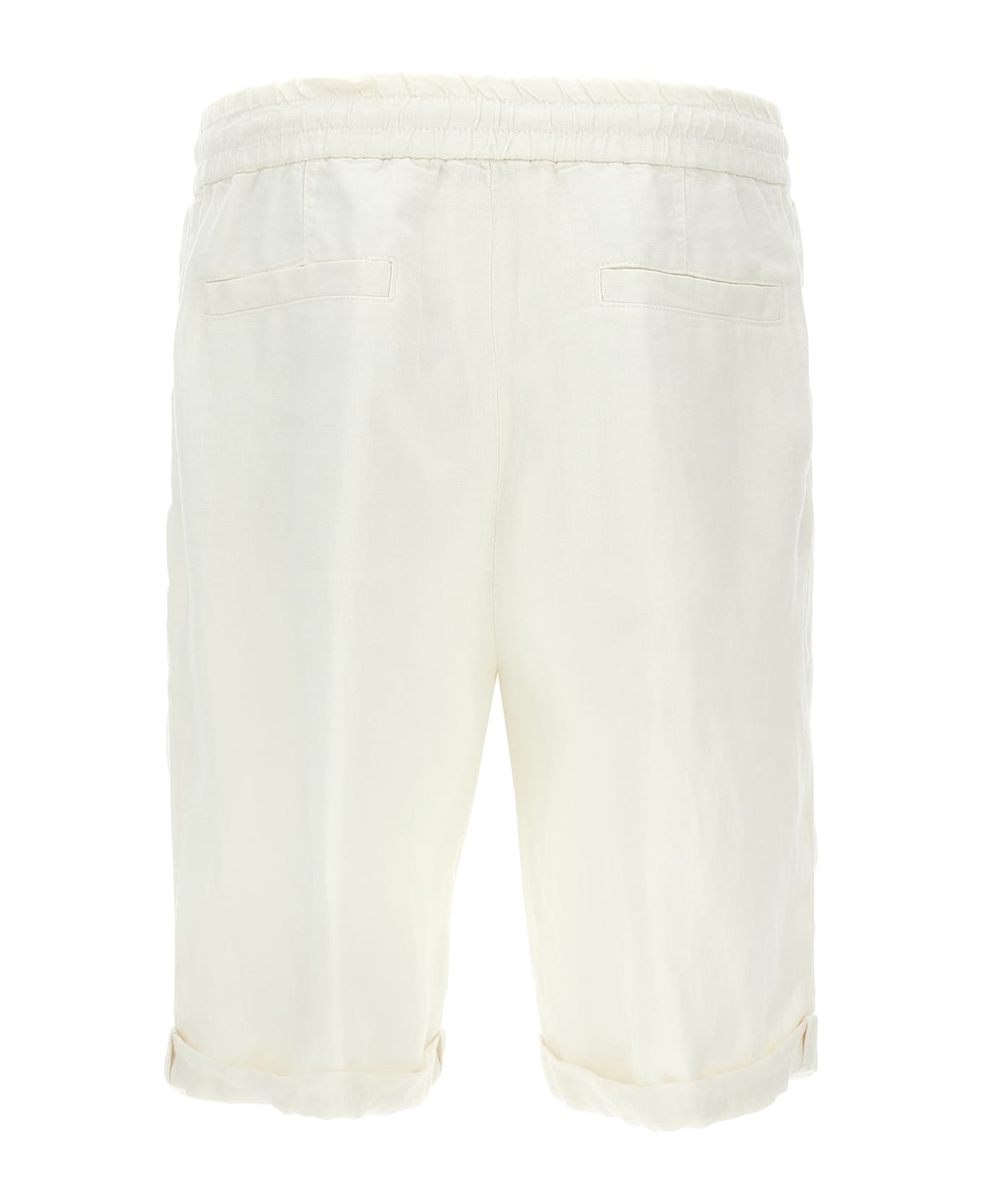 Brunello Cucinelli Linen Bermuda Shorts - White
