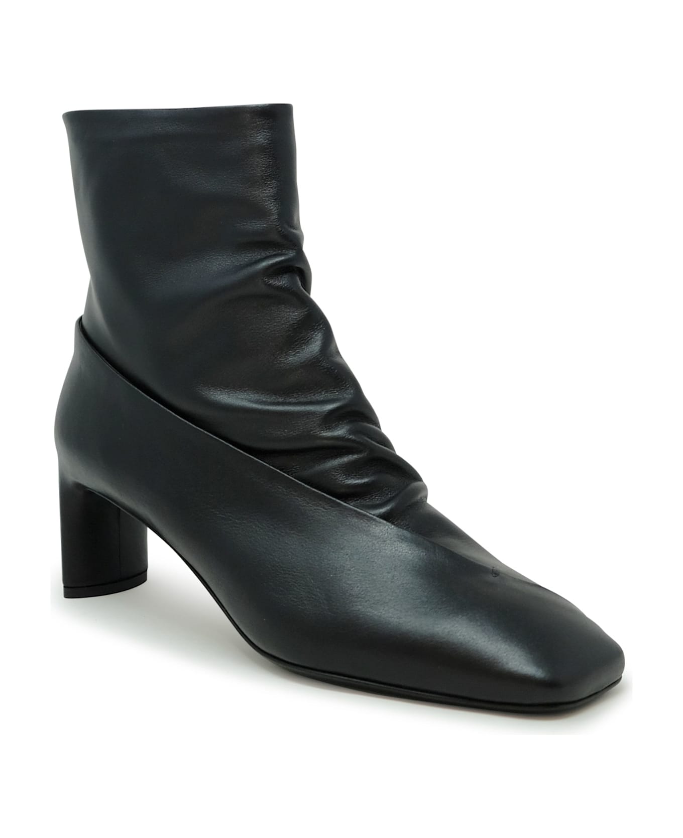 Del Carlo Roberto Del Carlo Black Leather Ankle Boots - BLACK