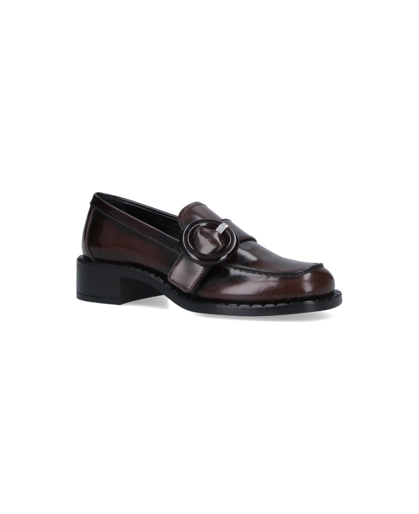 Prada Calf Leather Loafers - Brown