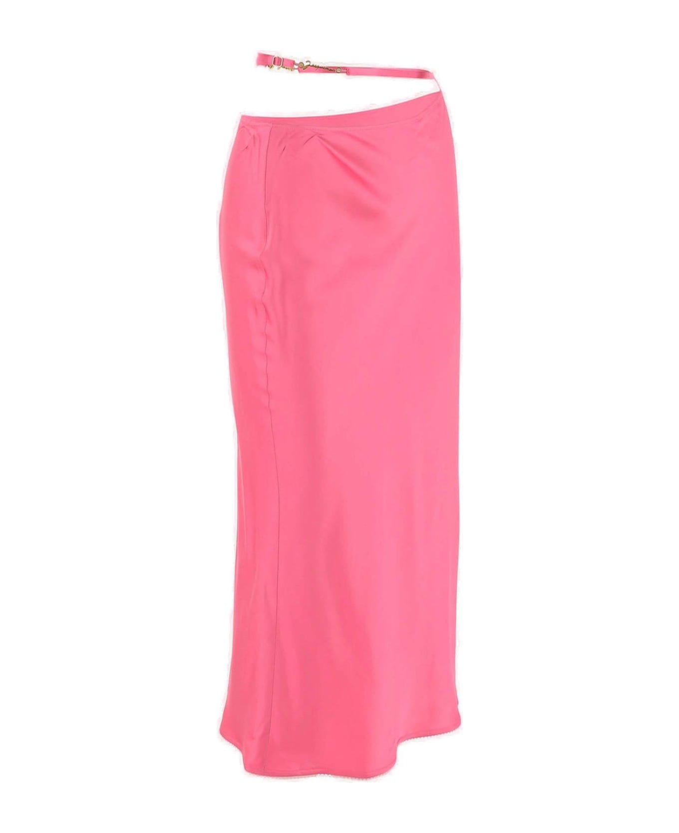 Jacquemus High Waist Strap-detailed Skirt - Pink