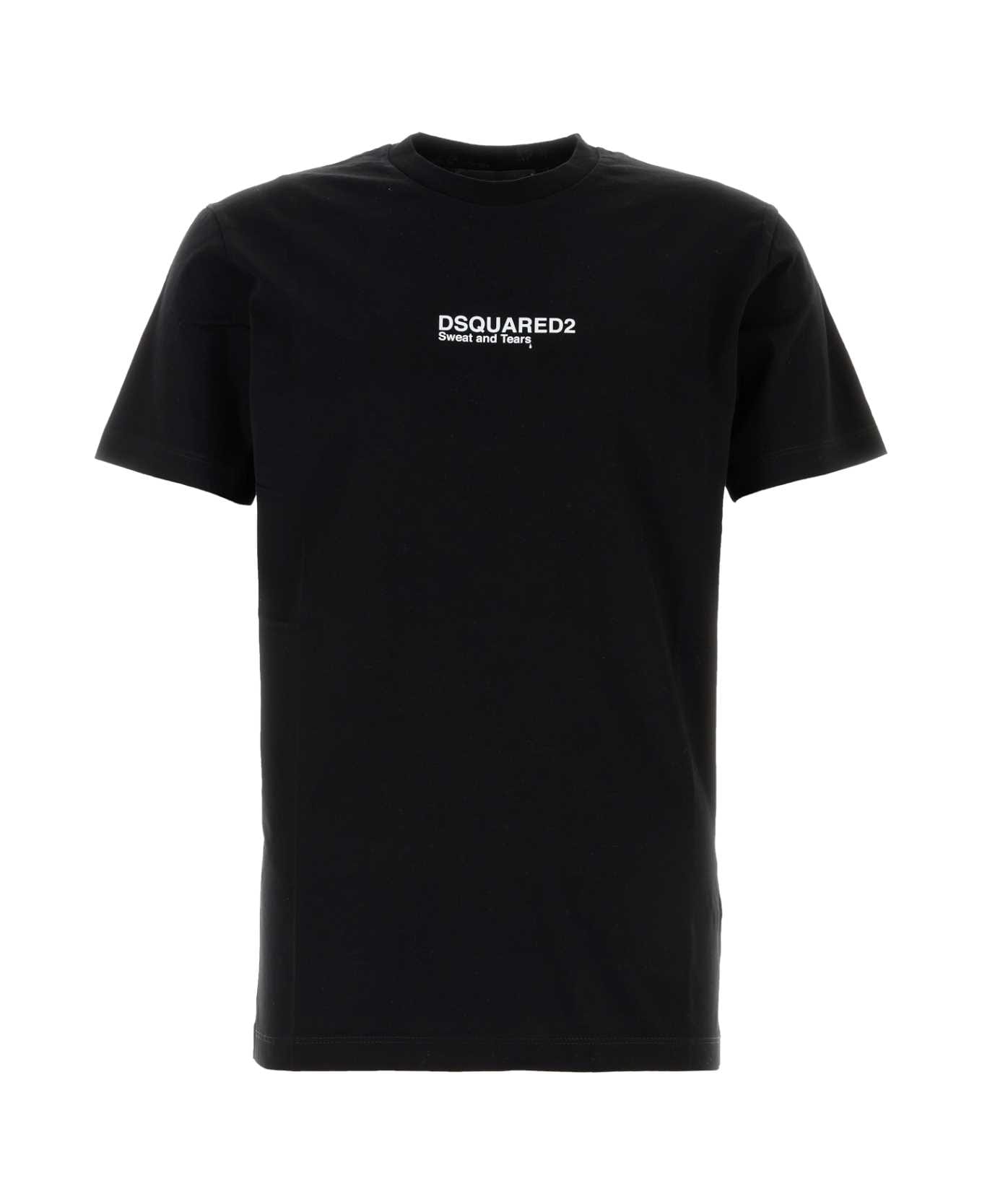 Dsquared2 Black Cotton T-shirt - BLACK