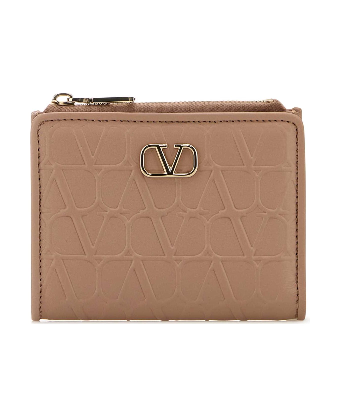 Valentino Garavani Powder Pink Leather Wallet - ROSECANNELLE