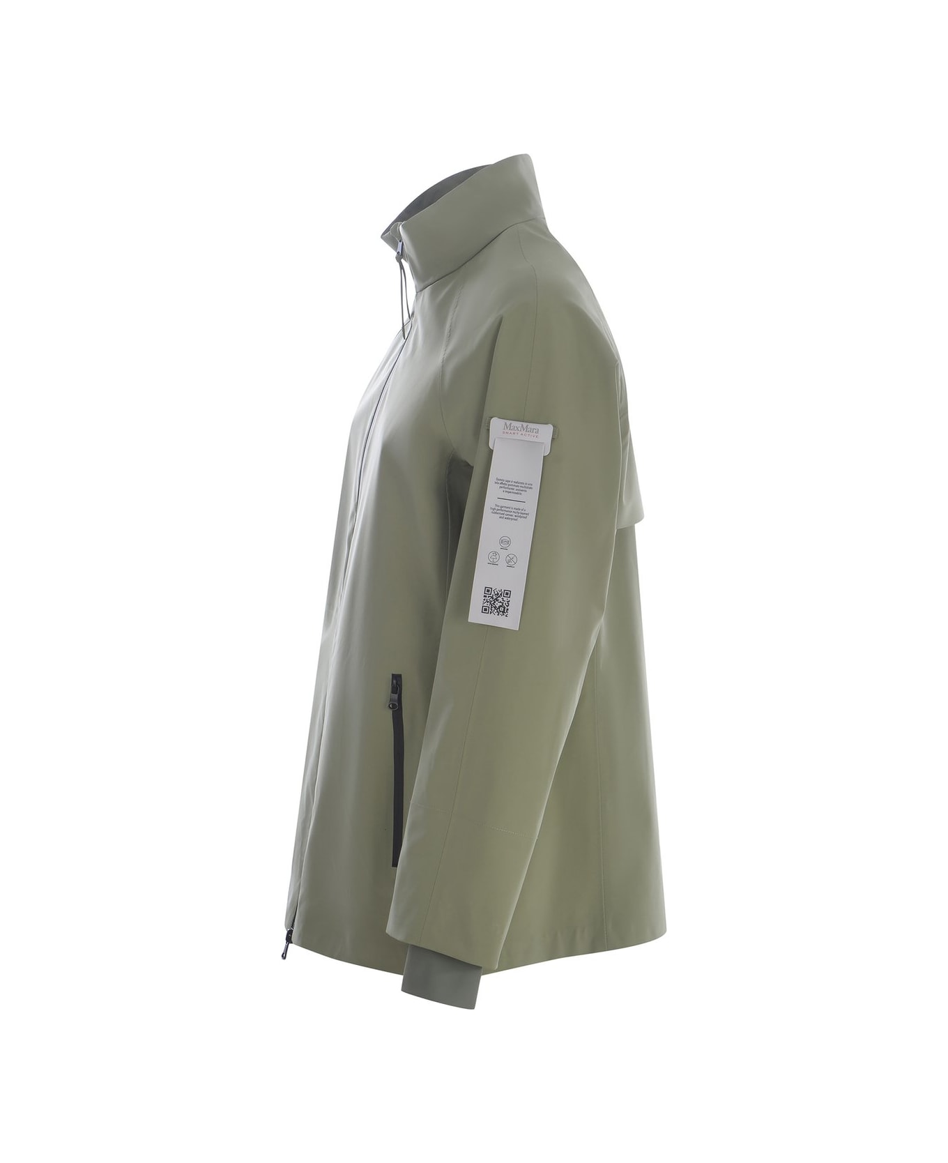 Max Mara Zip-up High Neck Jacket - Green