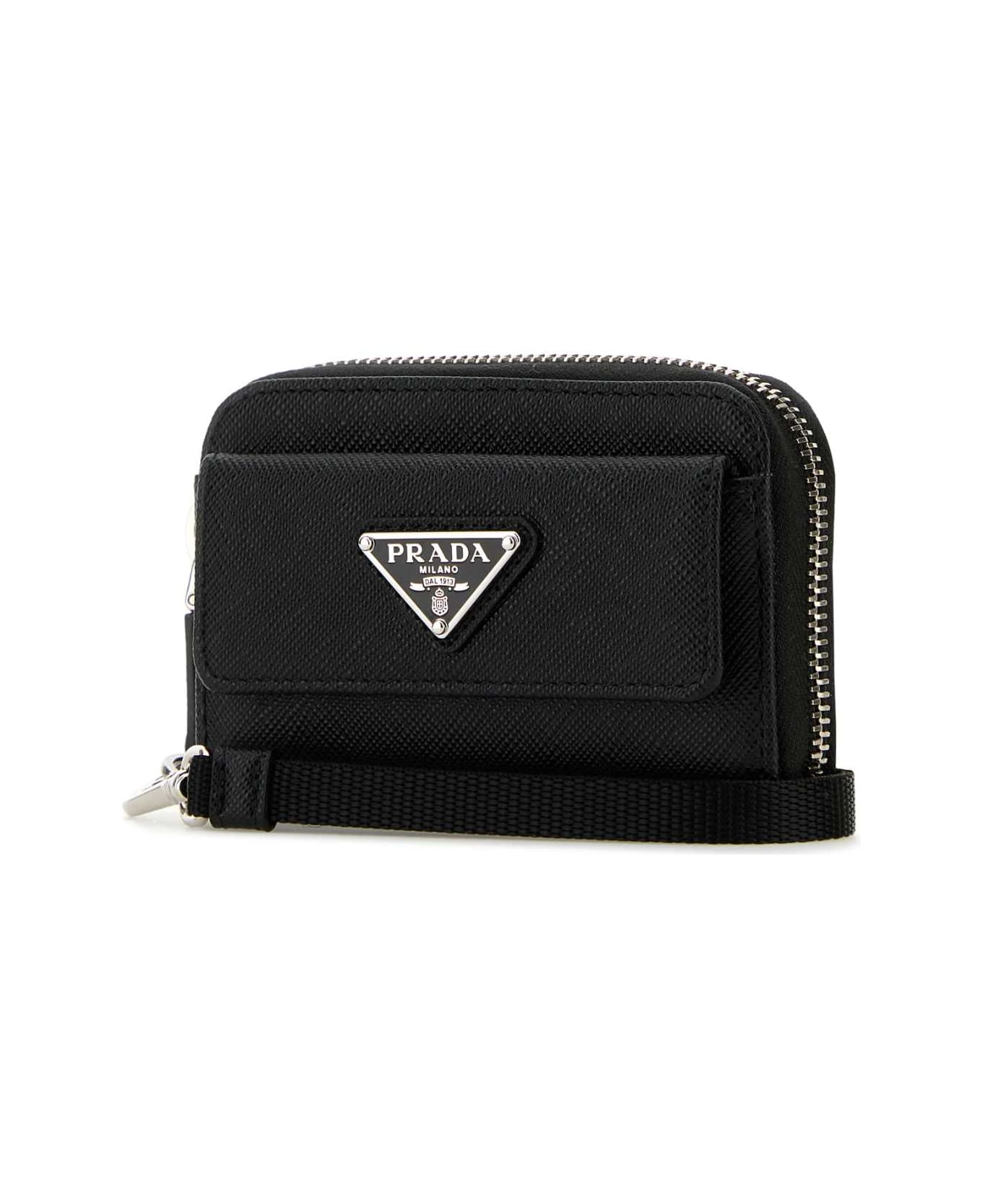 Prada Black Leather Wallet - NERO