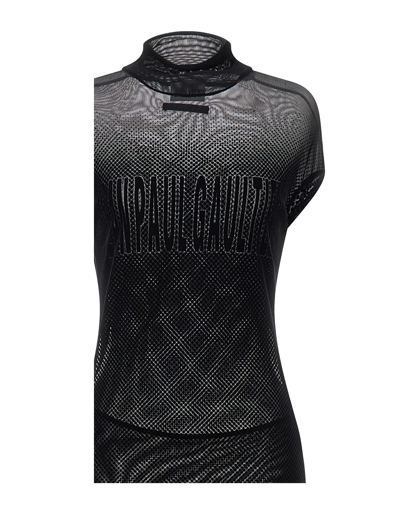 Jean Paul Gaultier Flocked Dress - Black  
