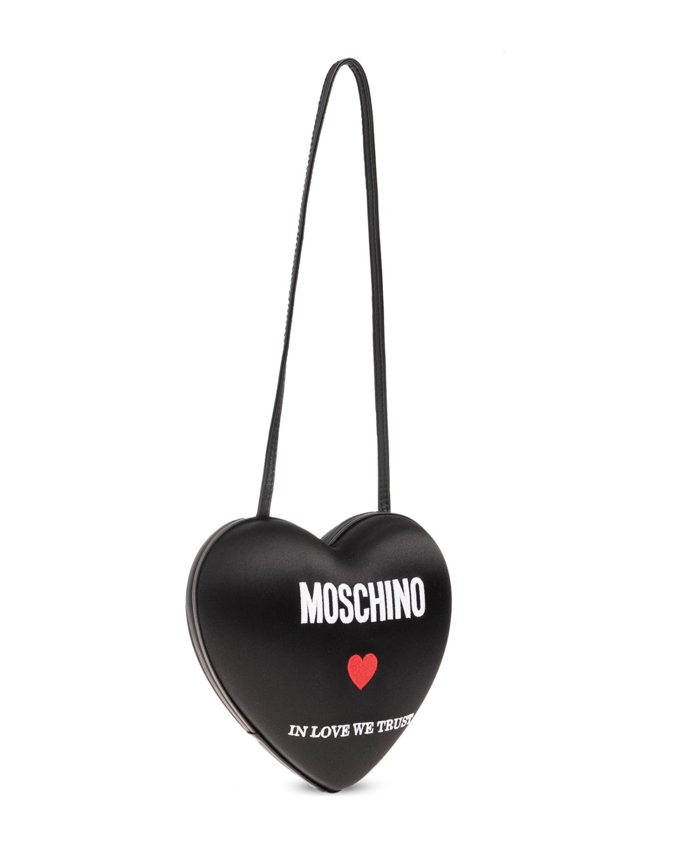 Moschino Heart-shaped Shoulder Bag - BLACK