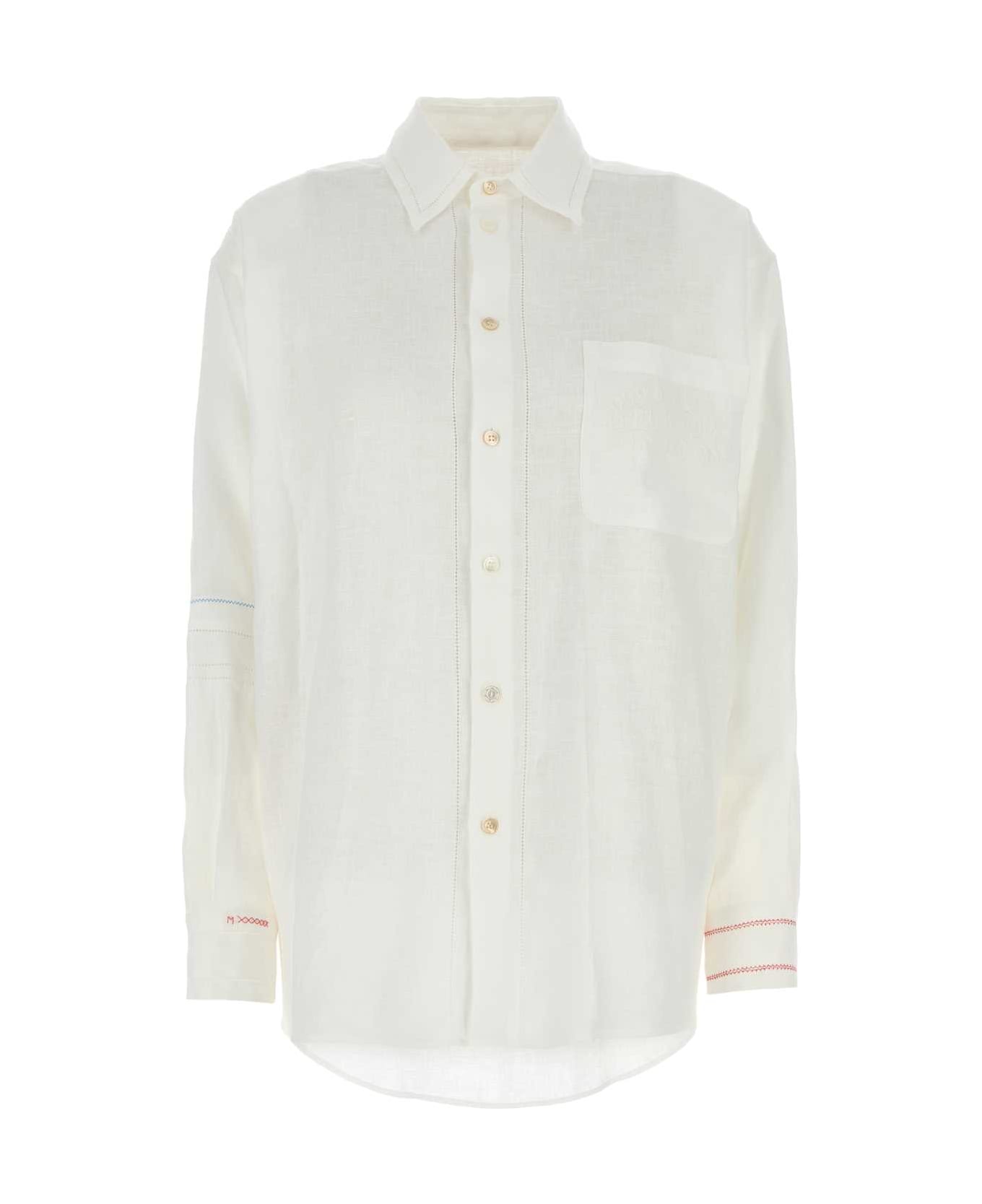 Marni White Linen Shirt - LILYWHITE