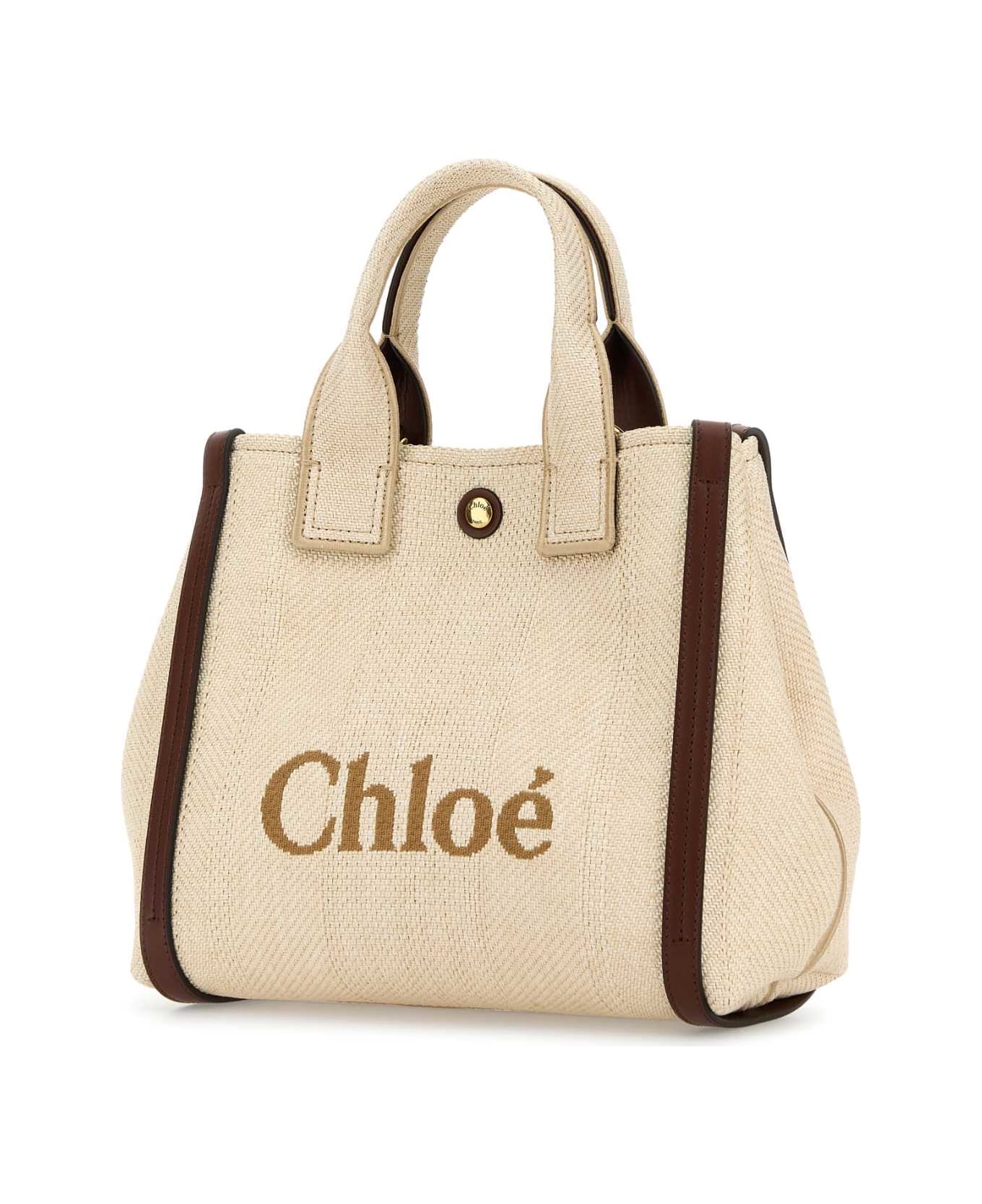 Chloé Sand Canvas Small Carry Handbag - HOTSAND