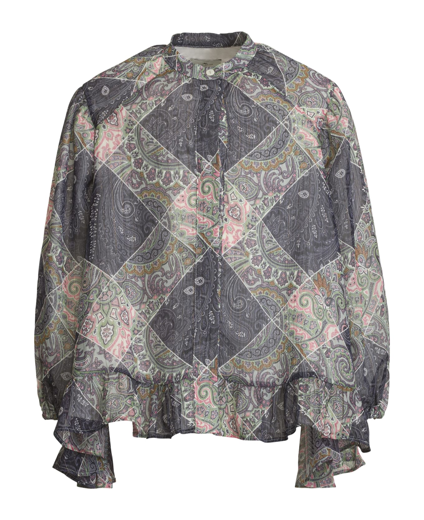 Etro Blusa Con Stampa Paisley - Blue