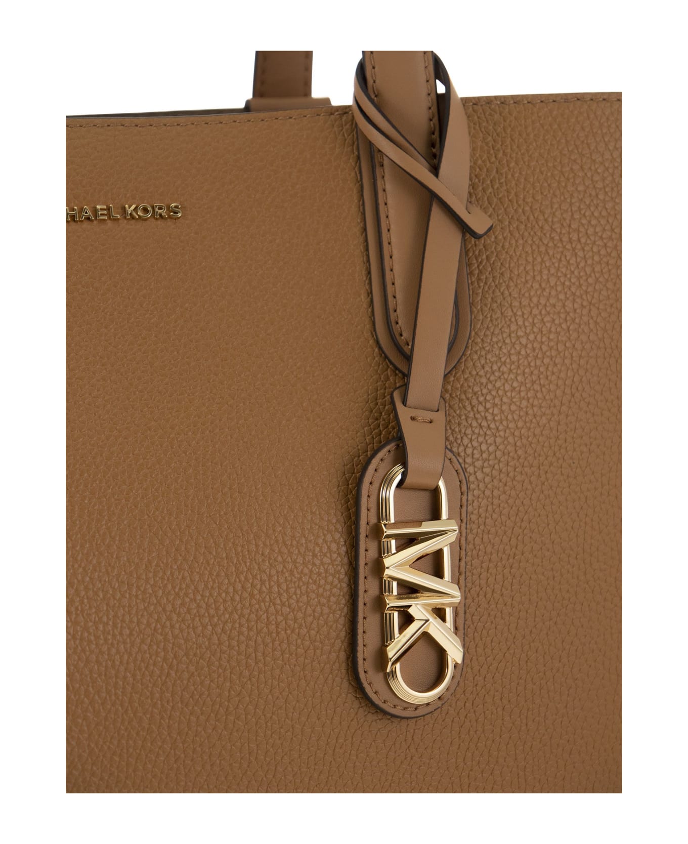 Michael Kors Extra-large 'eliza' Pale Peanut Leather Bag - Cognac