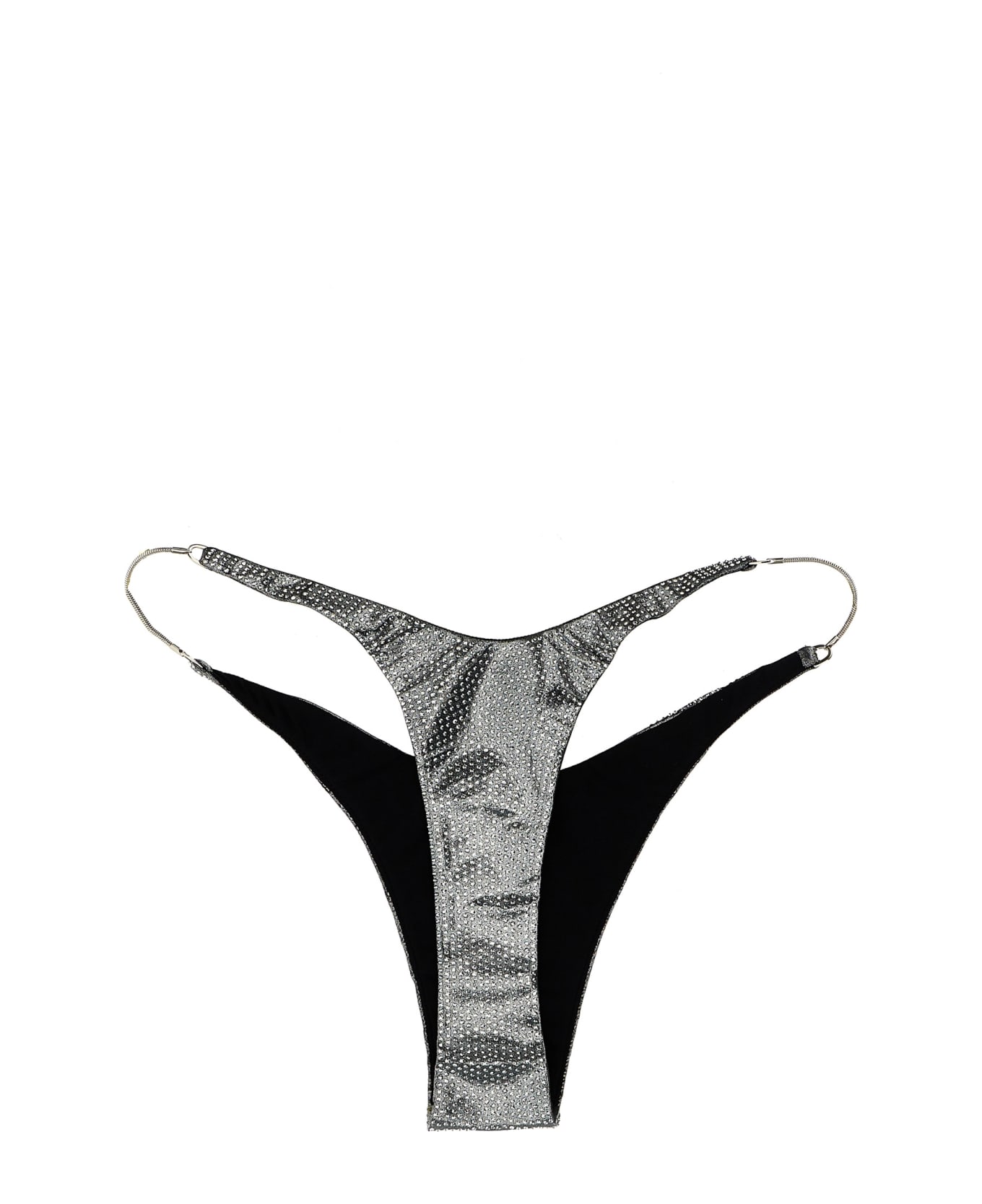 Mugler Rhinestone Bikini Briefs - Gray