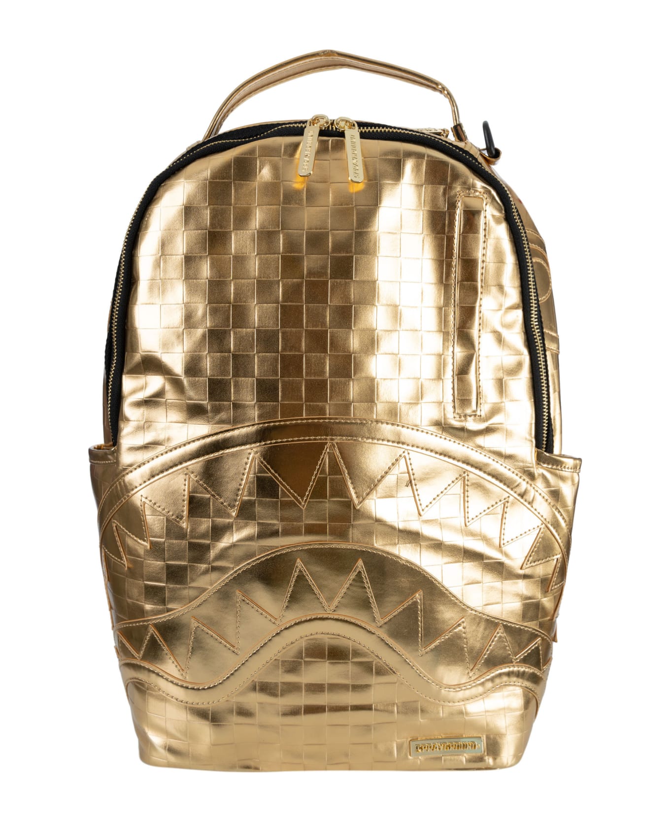 Sprayground Gold Backpack in Metallic for Men