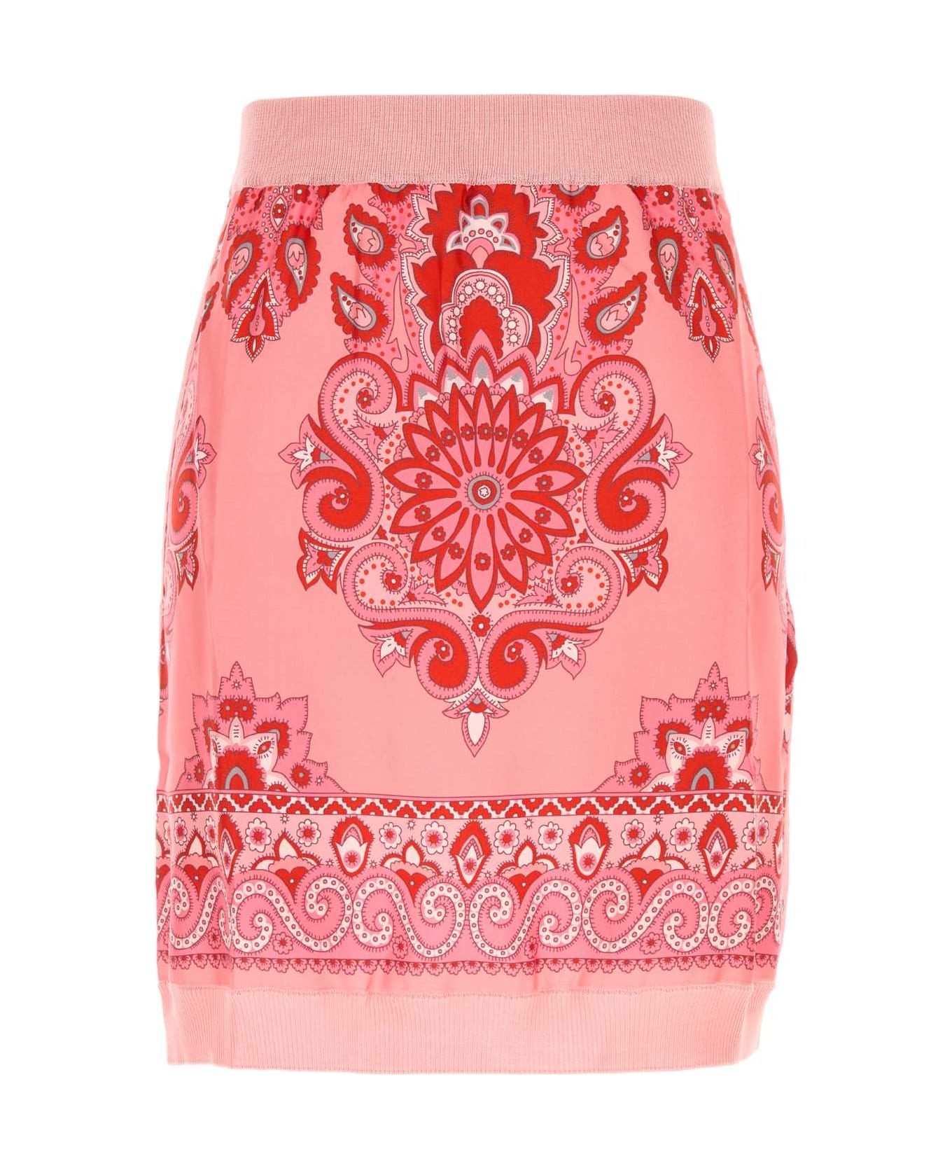 Etro Pink Cotton Blend Mini Skirt - ROSA