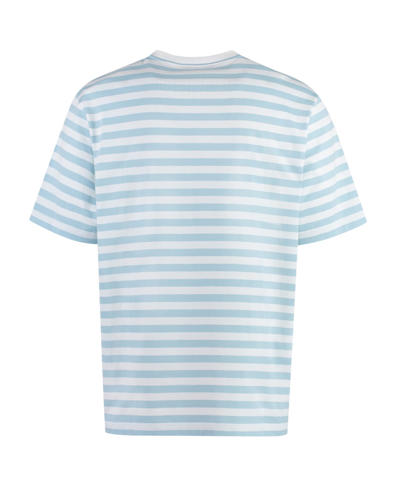 Versace Striped Cotton T-shirt - Light Blue