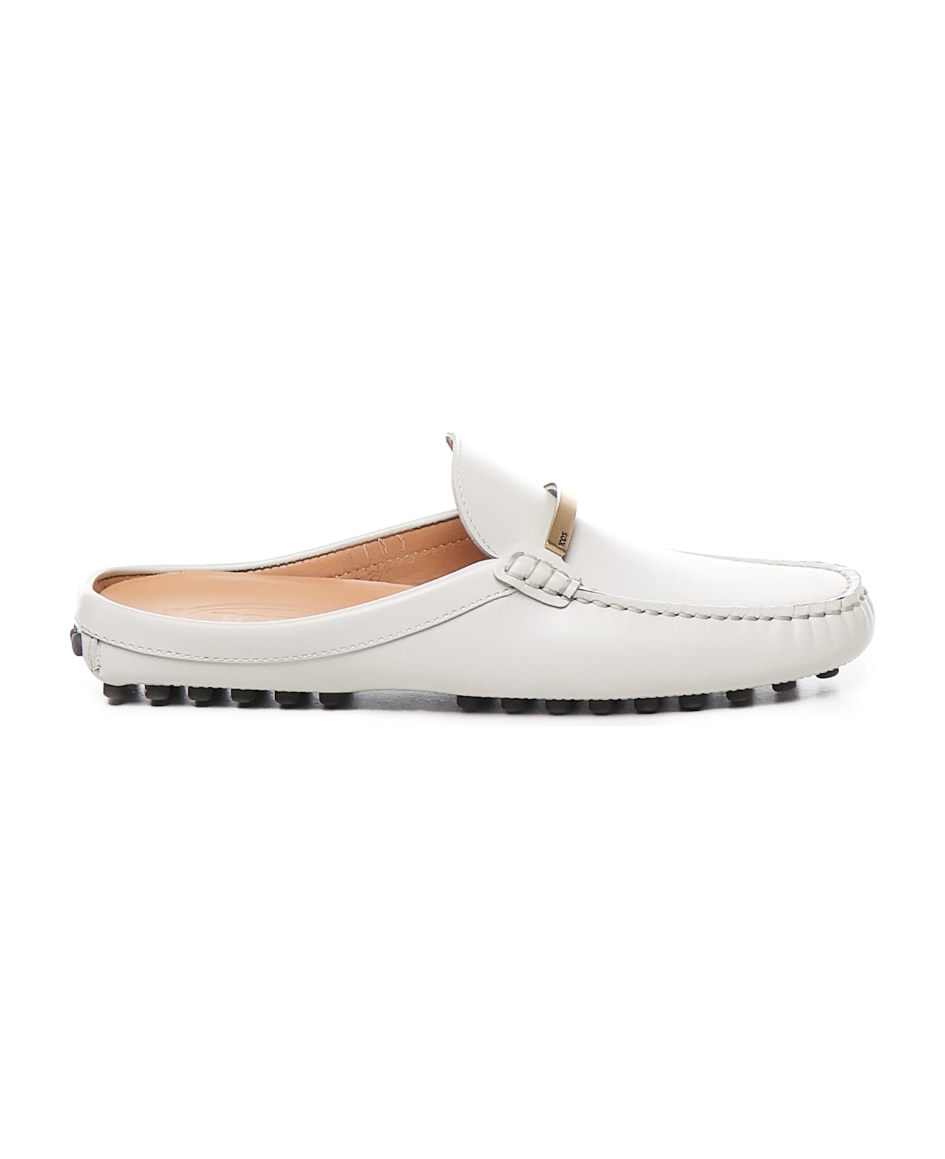 Tod
s Rubber Sabot In Leather - White