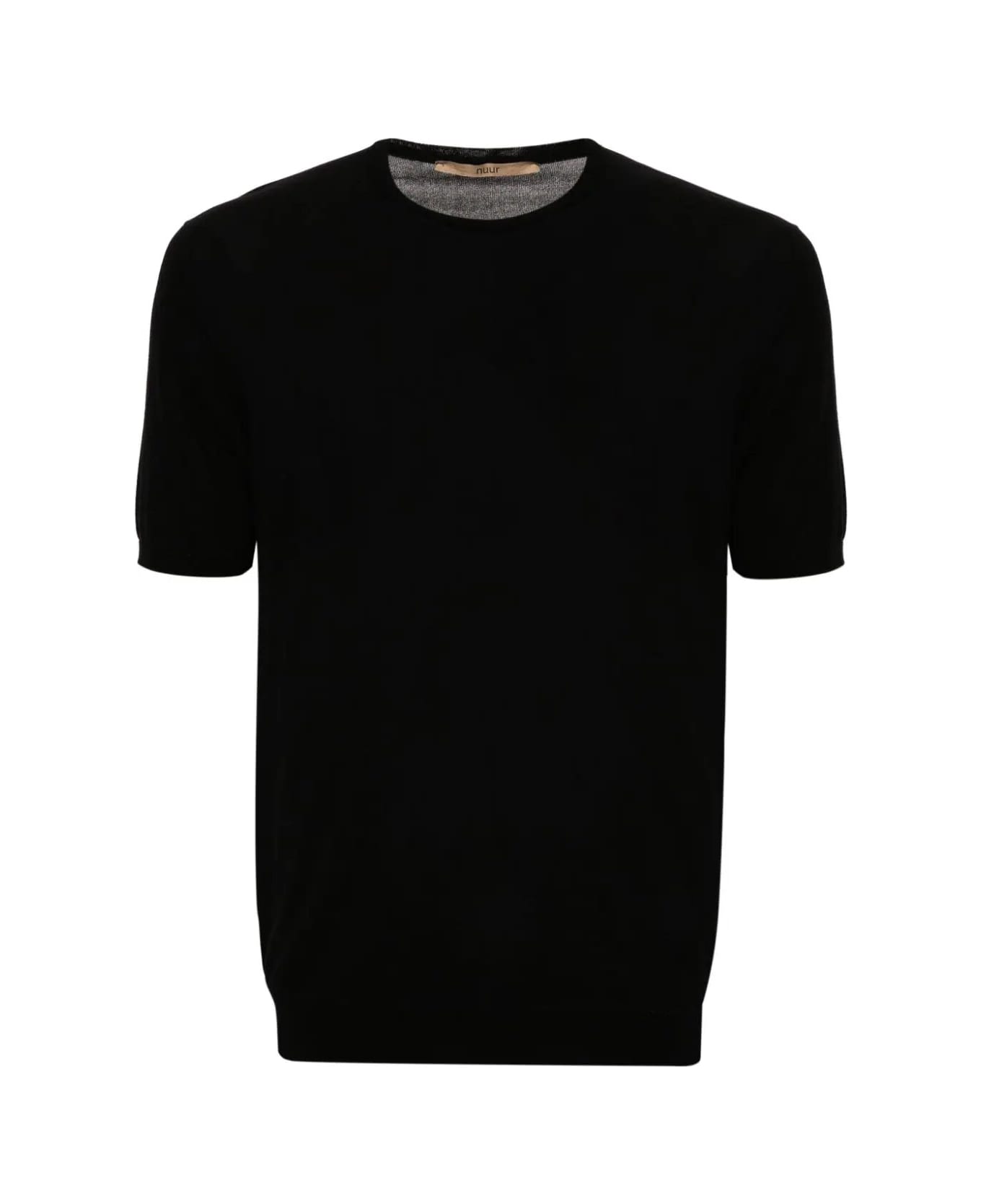 Nuur Short Sleeves Crew Neck T-shirt - Black