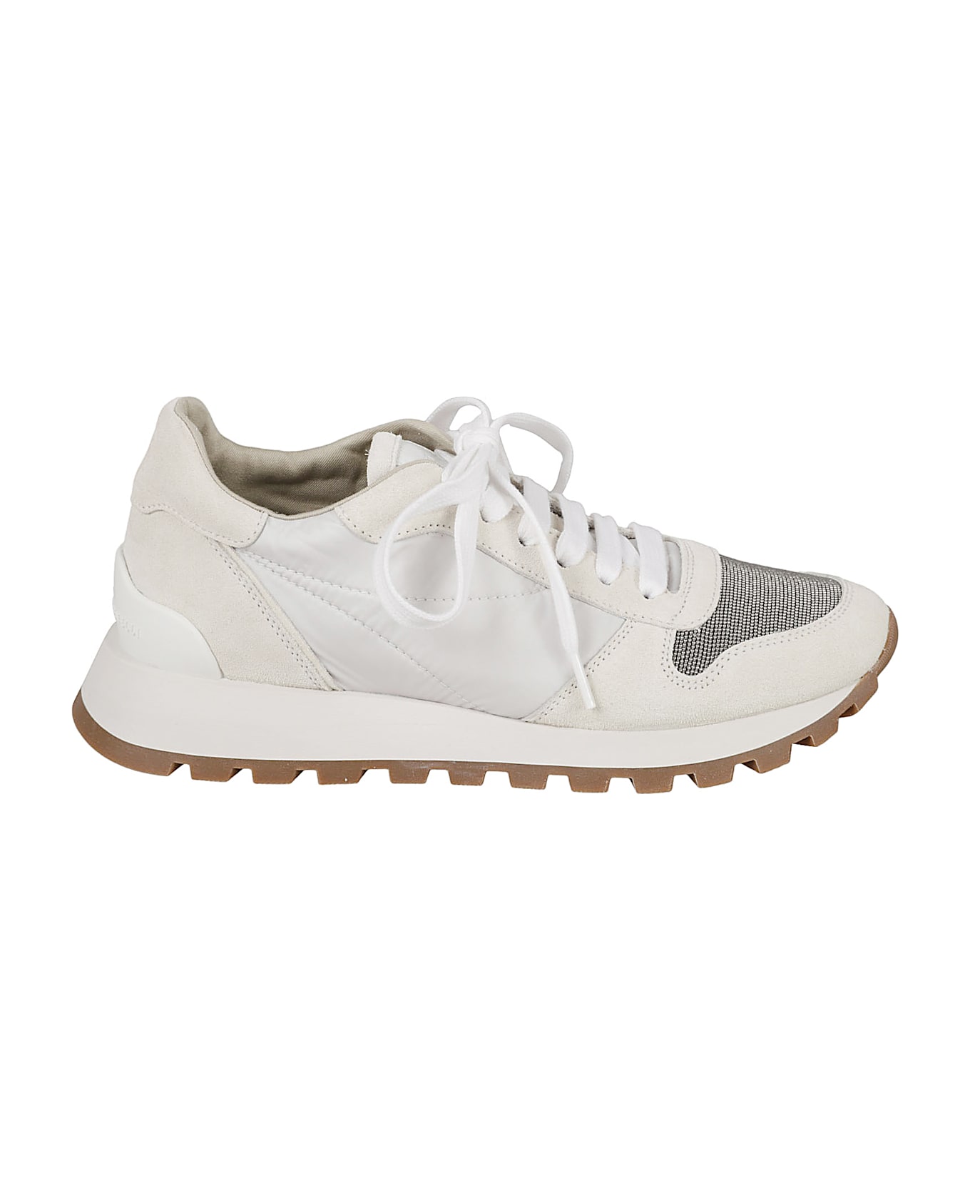 Brunello Cucinelli Logo Embossed Sneakers - White