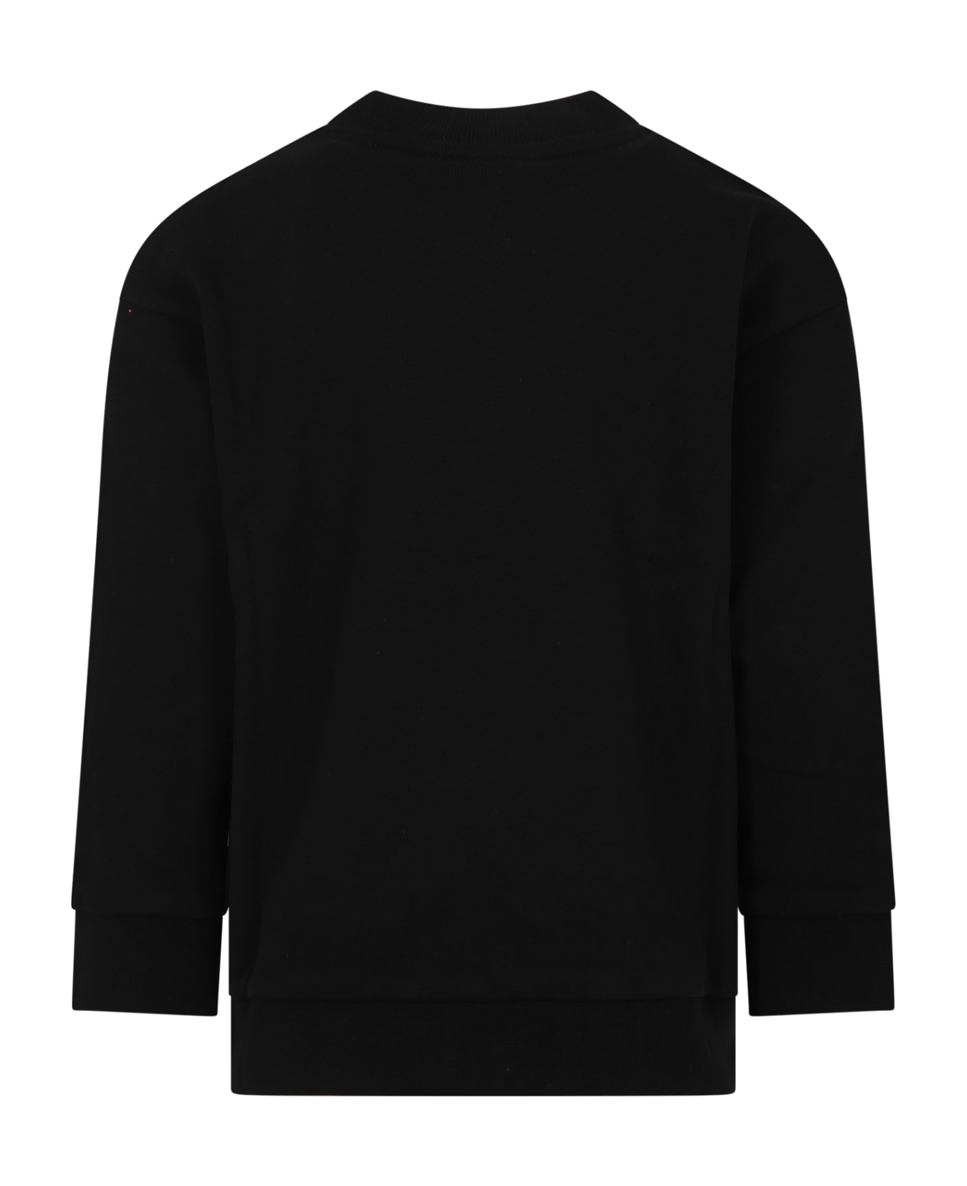 Fendi Black Sweatshirt For Kids With Logo - Black