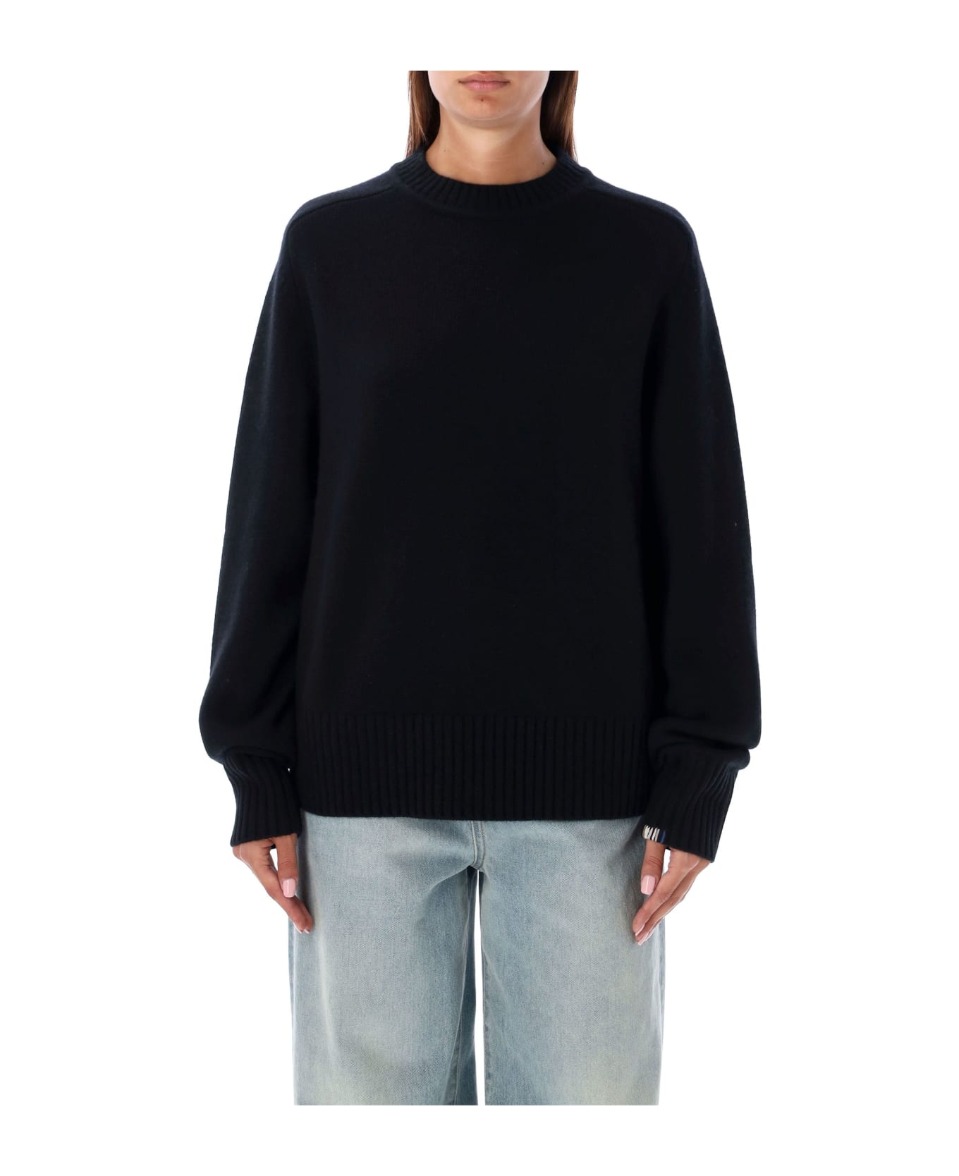 Extreme Cashmere Borgeois Crewneck - RAVEN BLACK ニットウェア