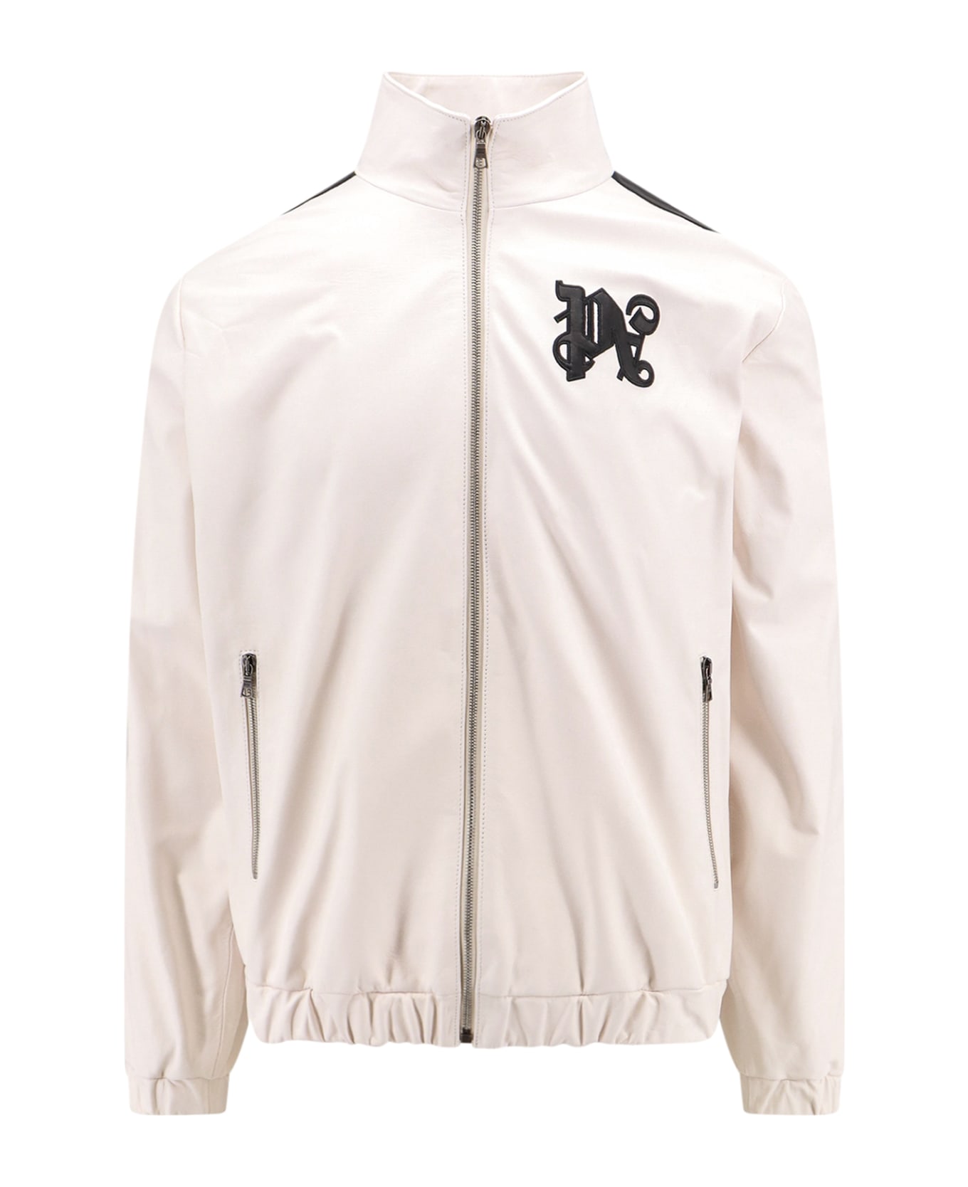 Palm Angels Leather Jacket - White レザージャケット