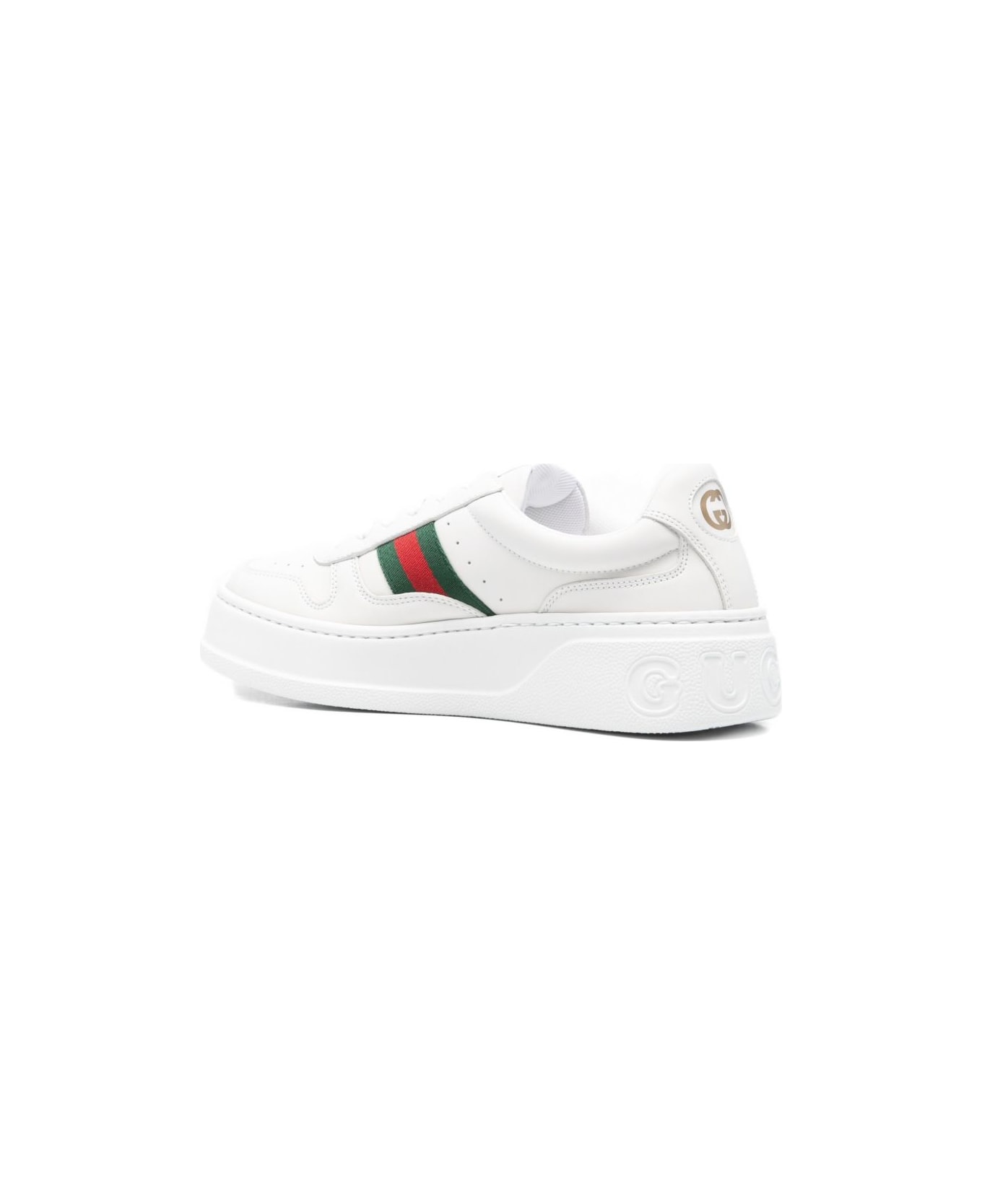 Gucci Chunky Leather Sneakers - White