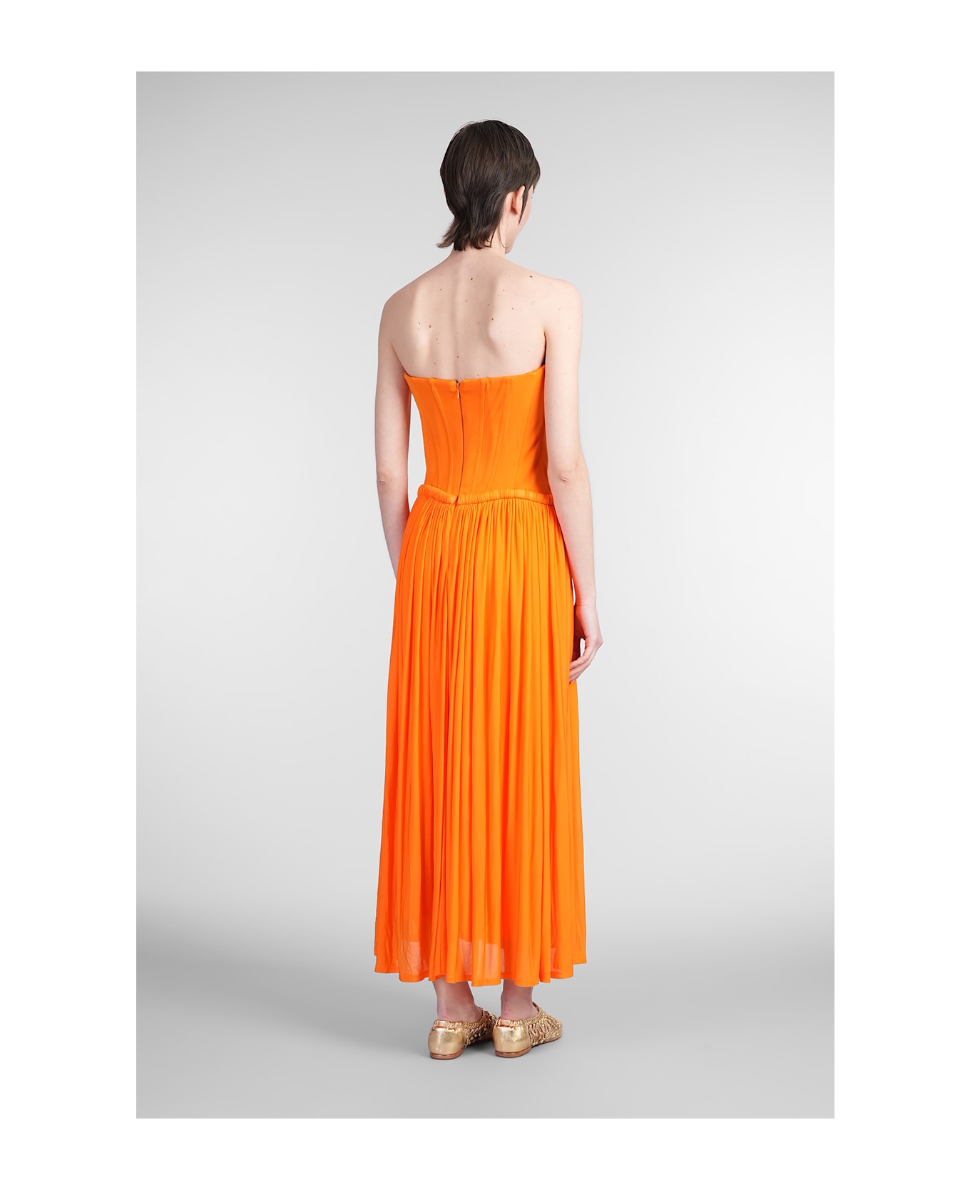 Simkhai Adalys Dress Woman In Orange Rayon - Arancione