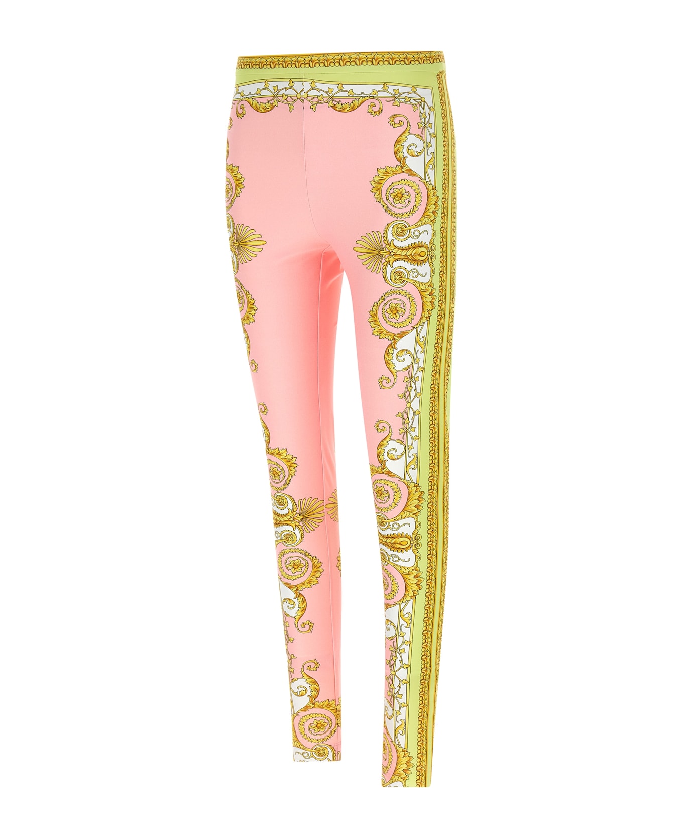 Versace 'spring Barocco' Leggings - Pink