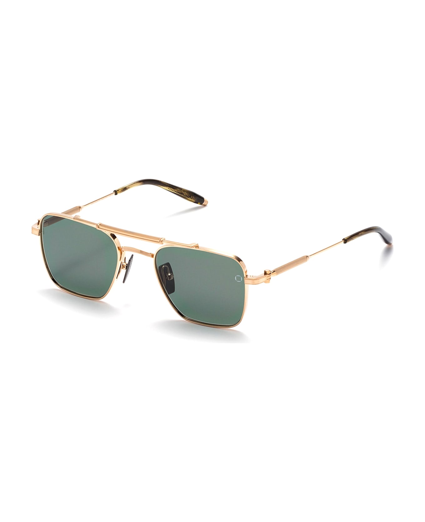 Akoni Europa - Brushed White Gold / Dark Tortoise Sunglasses - gold/tortoise
