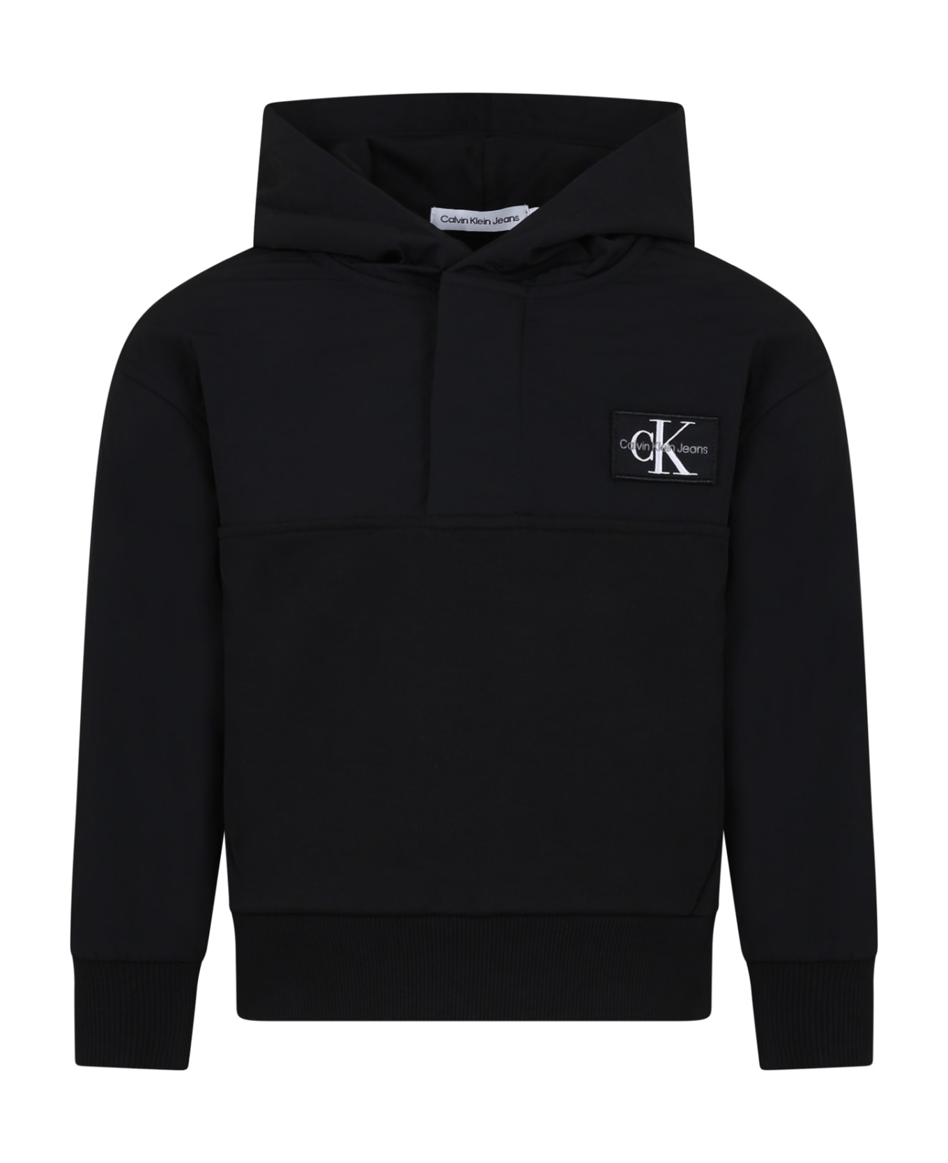 Calvin Klein Black Sweatshirt For Boy With Logo - Black