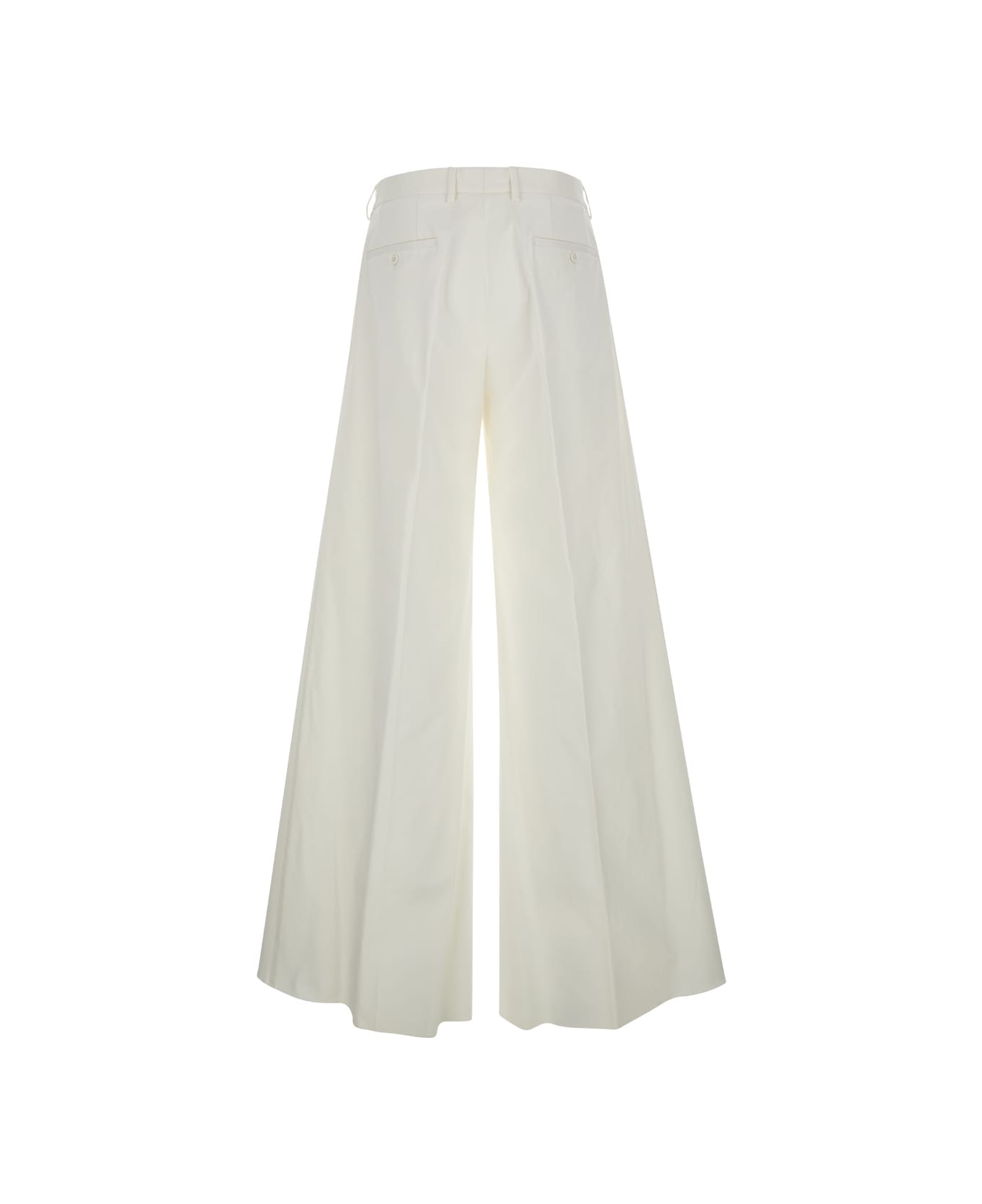 Dolce & Gabbana Look 16/17 Pantalone In Drill Di Cotone - WHITE