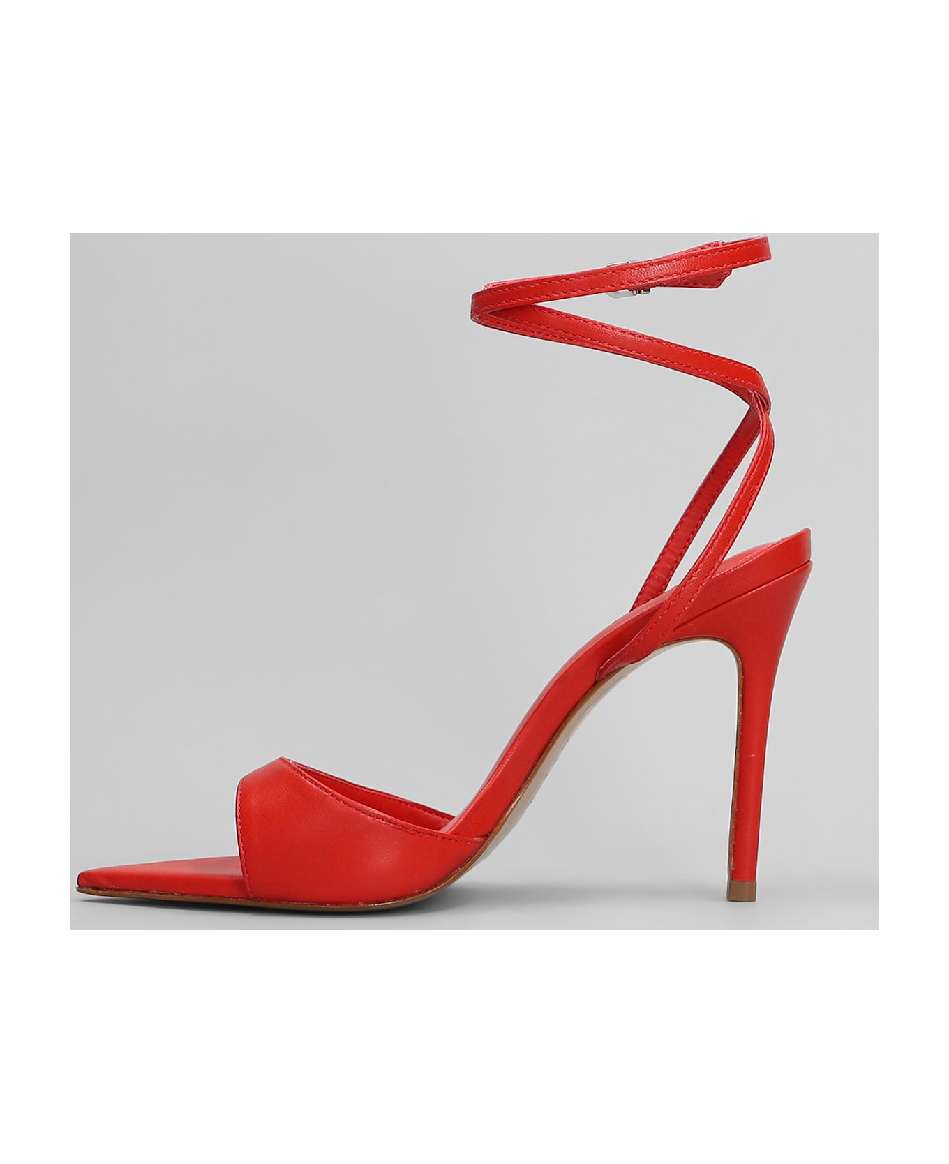 Schutz Sandals In Red Leather - red