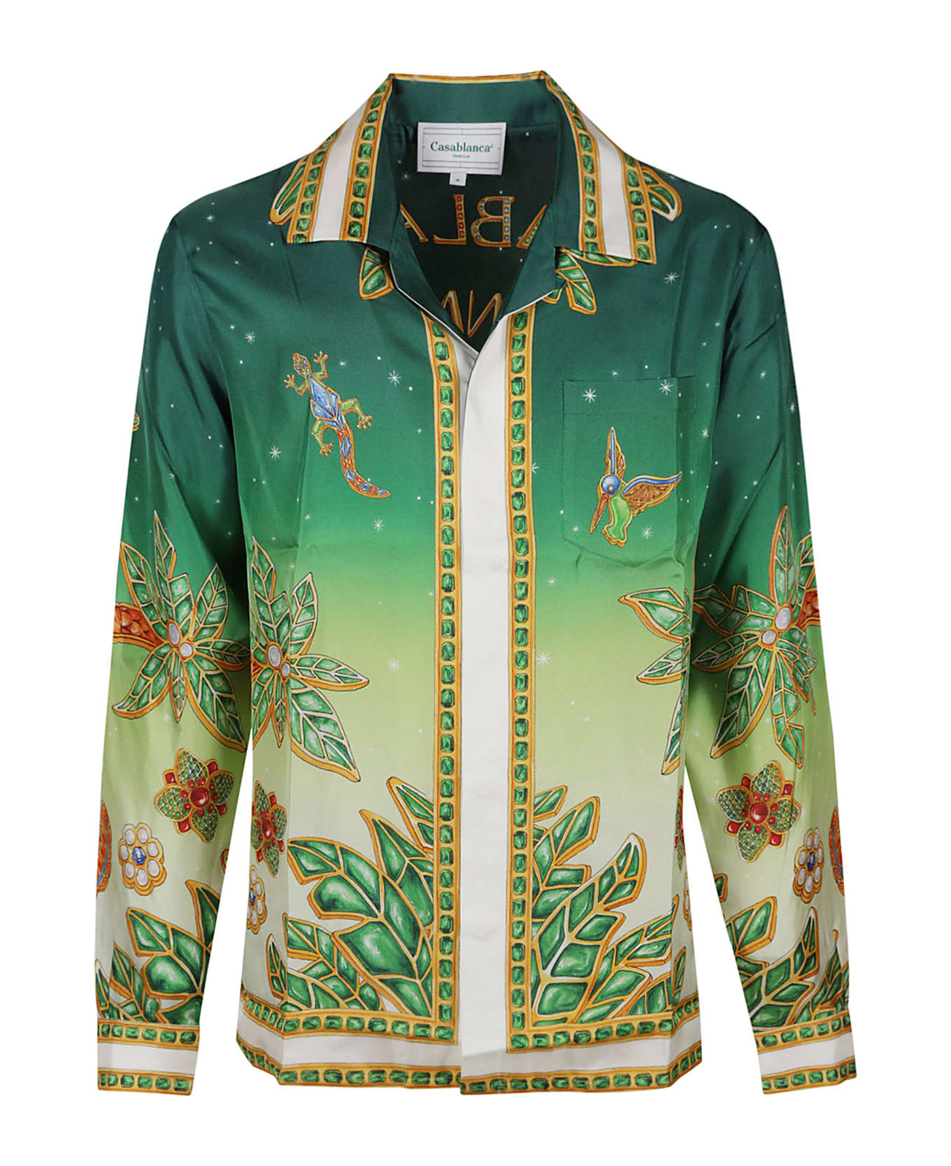 Casablanca 'joyaux D'afrique' Silk Shirt - Green