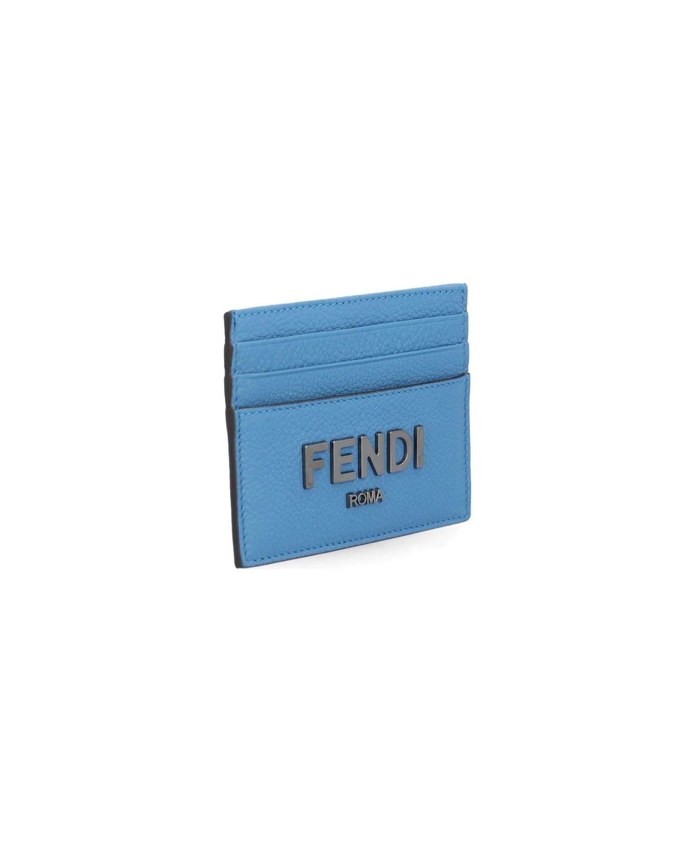 Fendi Signature Card Holder - Light blue