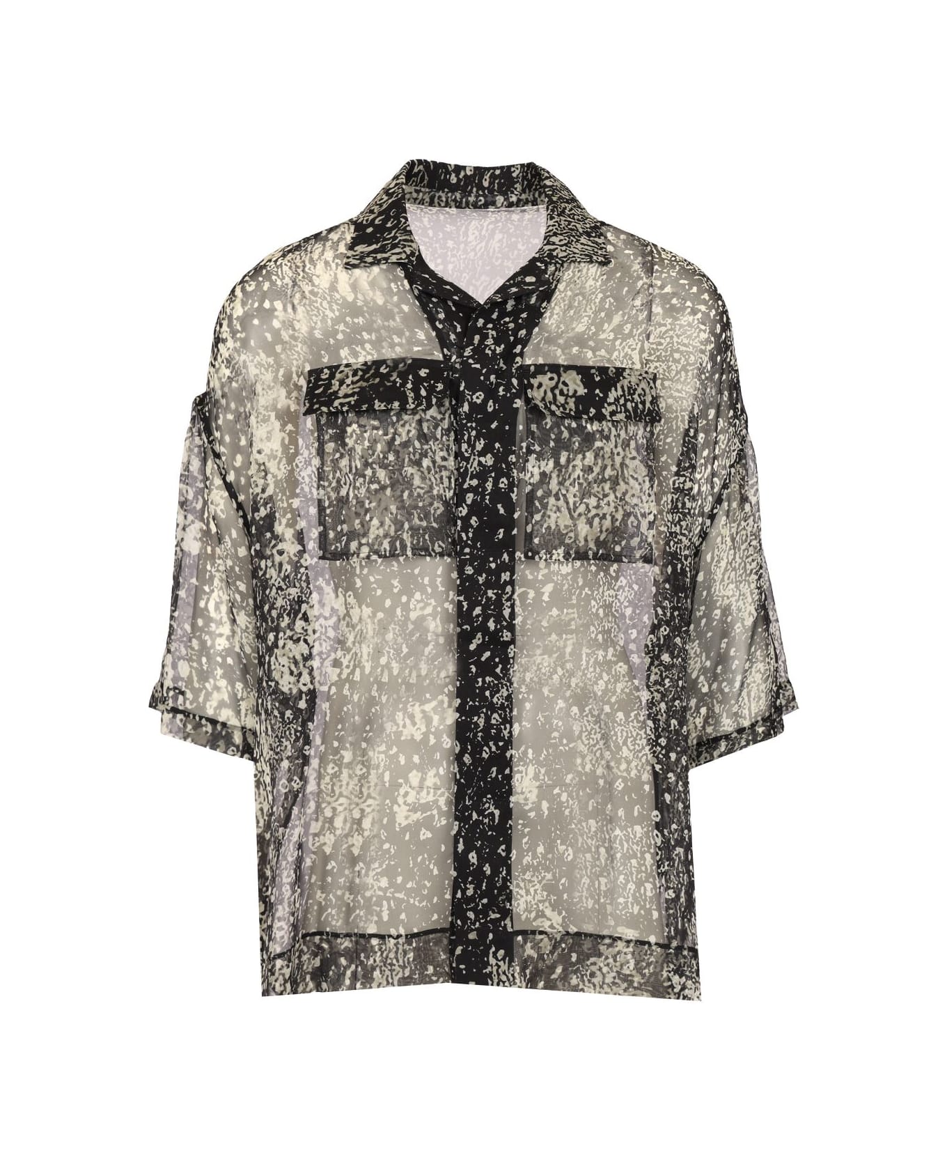 Rick Owens "magnum Tommy" Silk Shirt - Multicolor