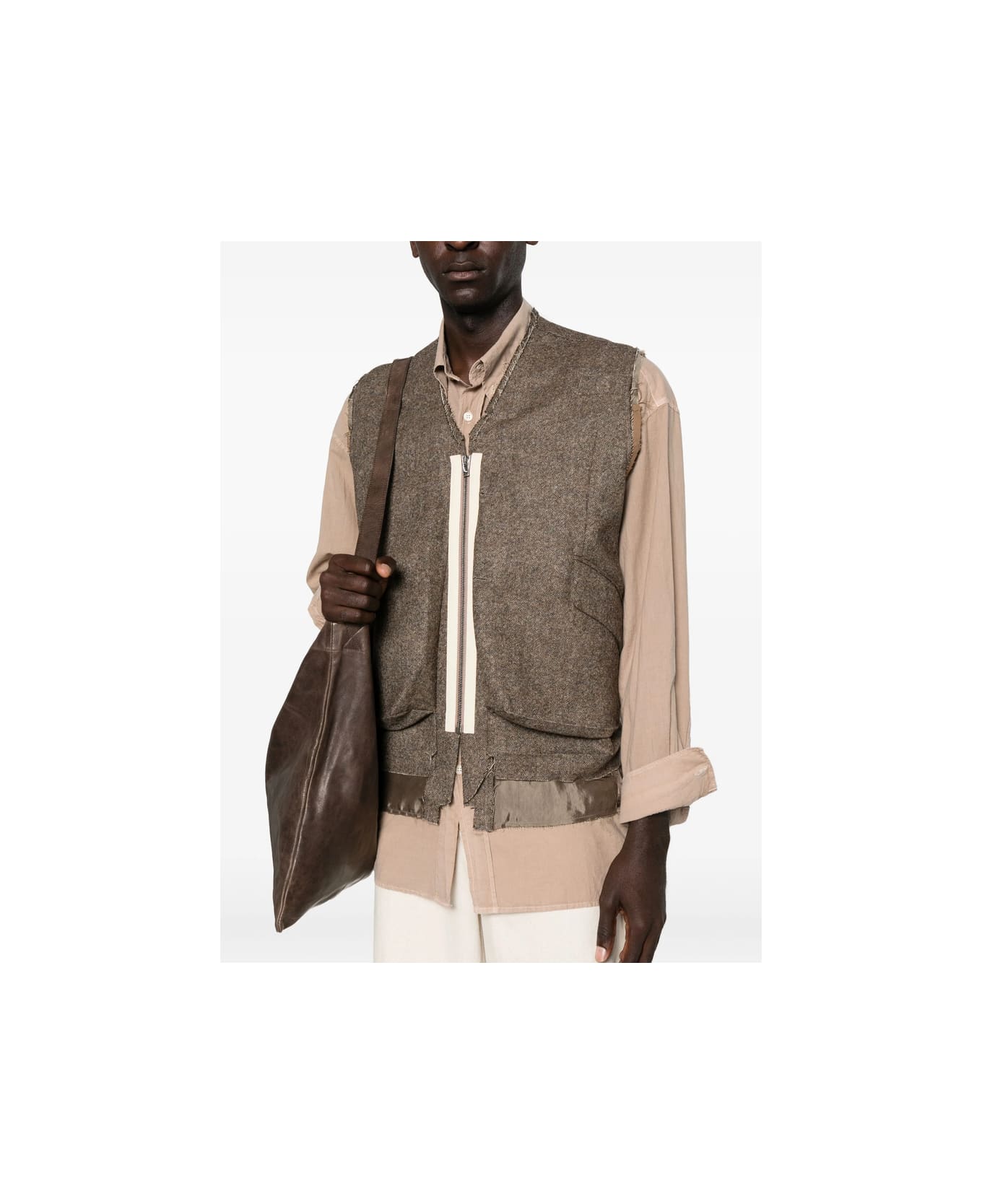 Maison Margiela Outwear Waistcoat - BROWN