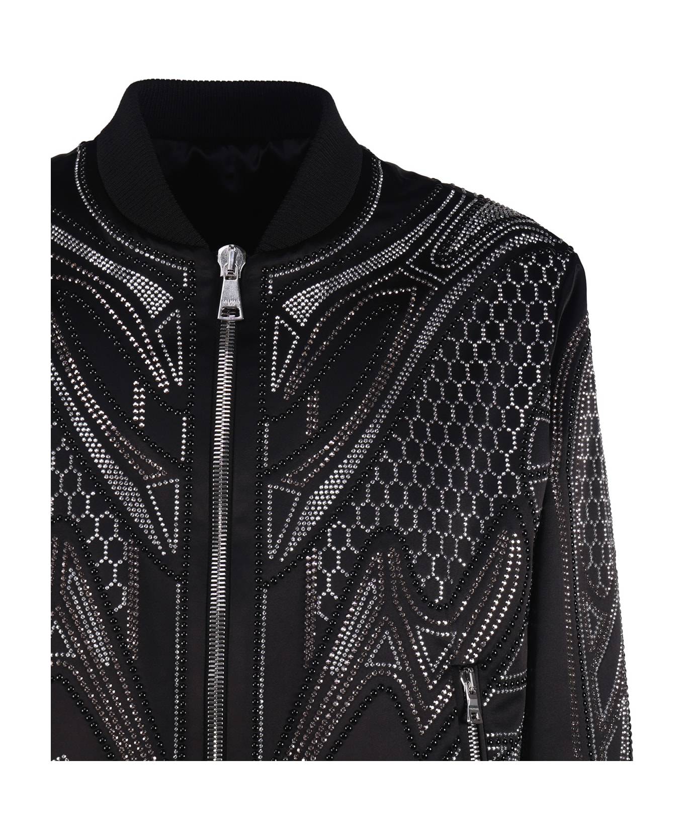 Balmain All-over Embroidered Jacket With Studs - Black ジャケット