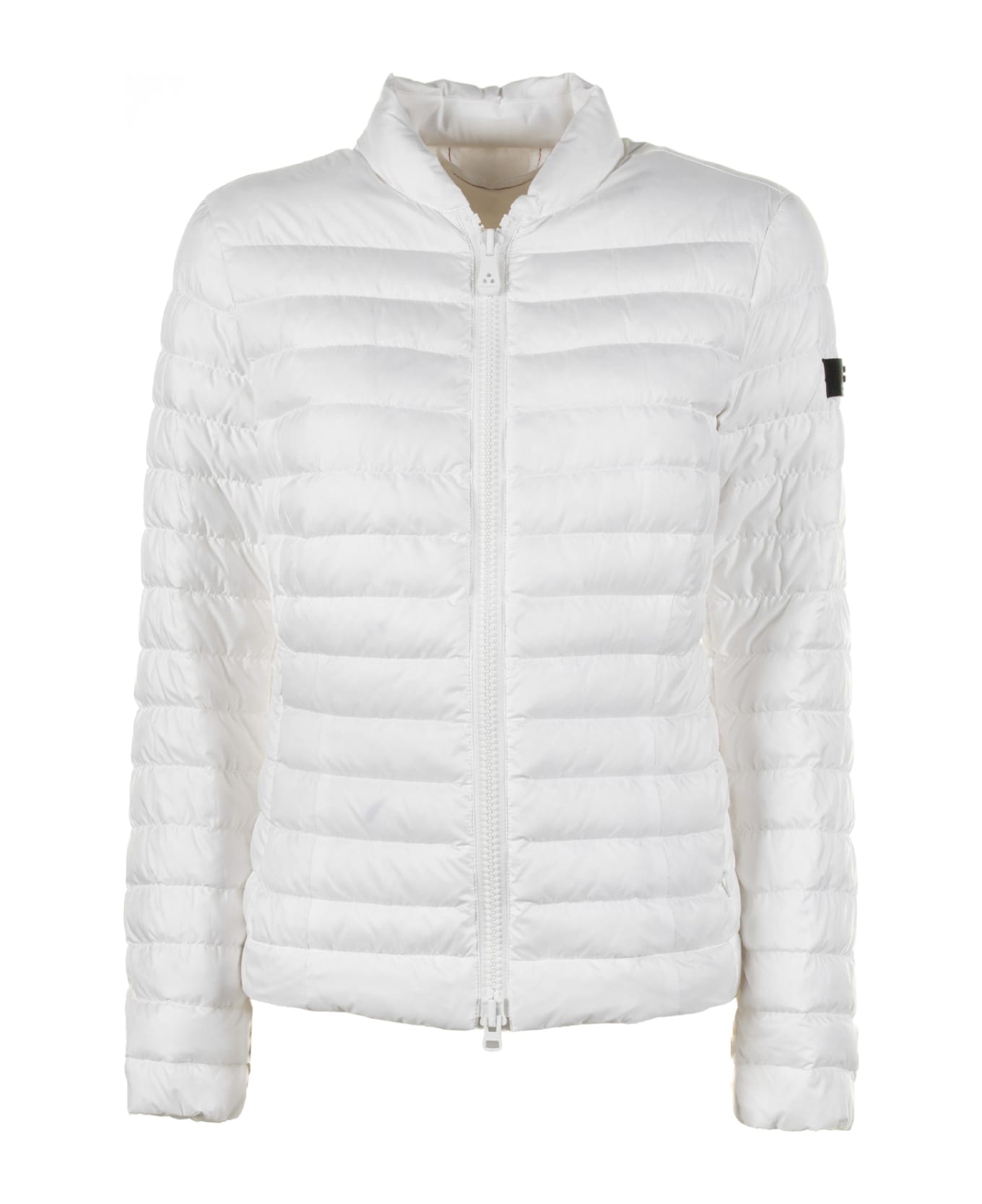 Peuterey White Quilted Down Jacket With Zip - BIANCO ダウンジャケット