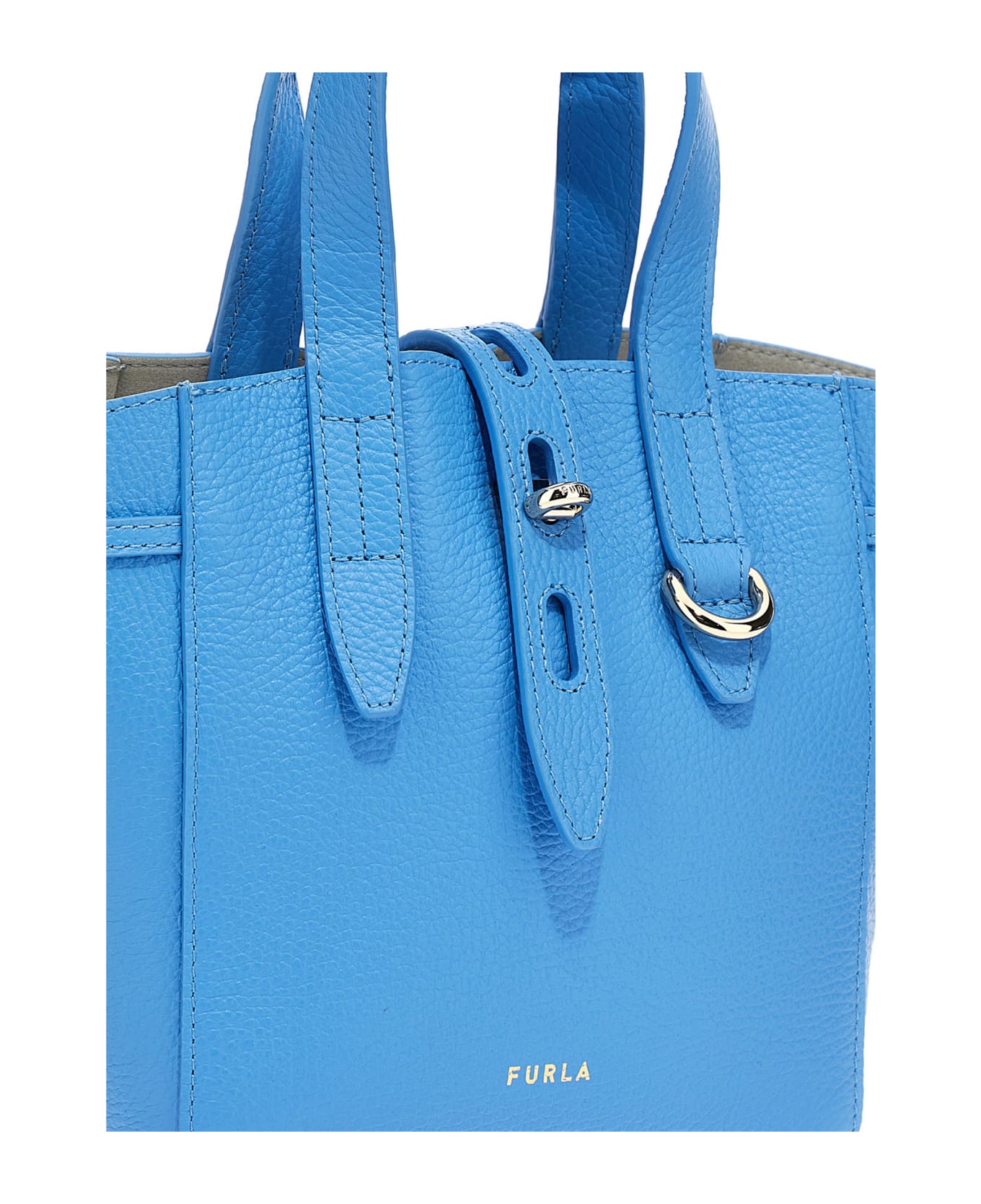 Furla 'furla Net' Handbag - Light Blue トートバッグ