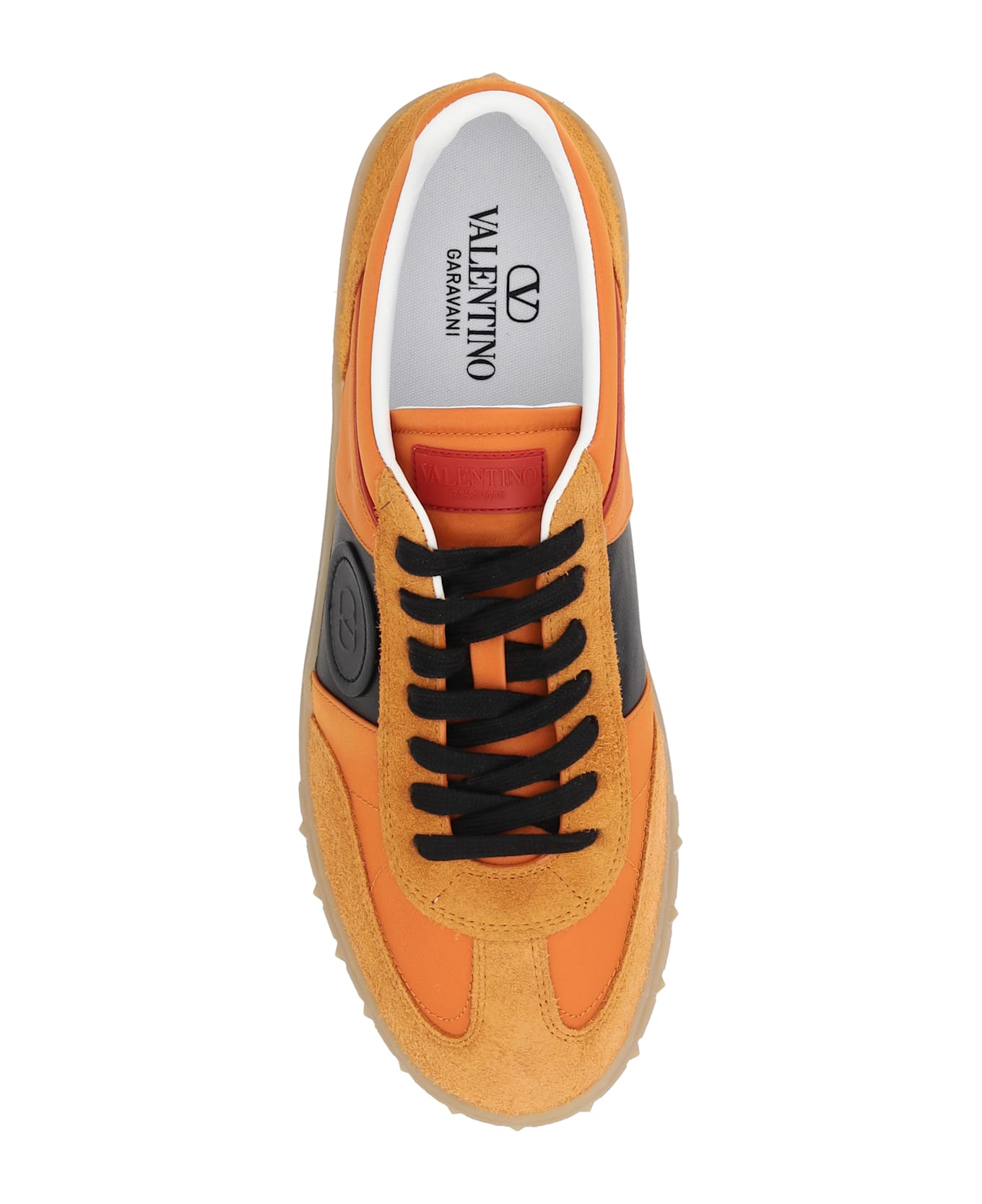 Valentino Garavani Leather Sneaker - PUMPKINNEROCORALRED