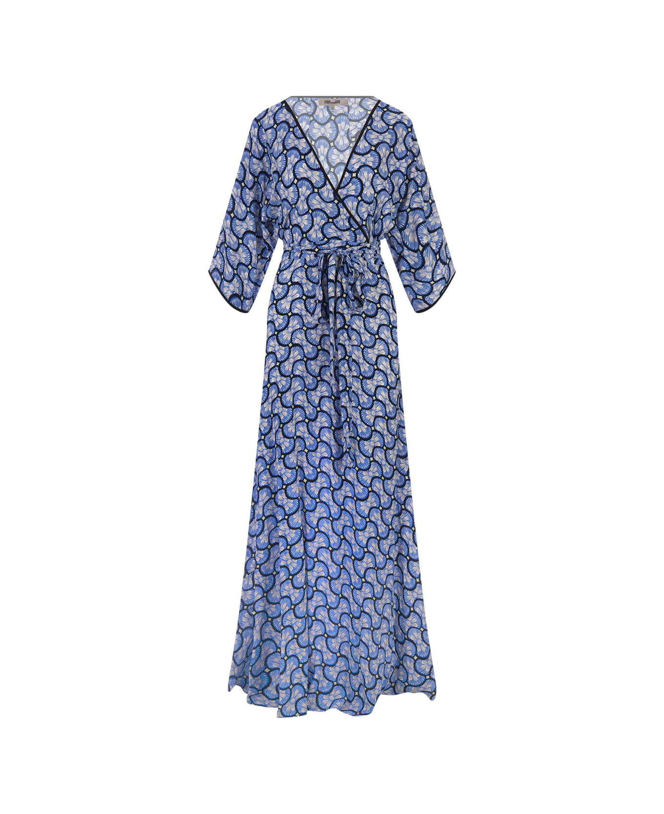 Diane Von Furstenberg Eloise Maxi Dress In Huge Daisy Geo - Blue