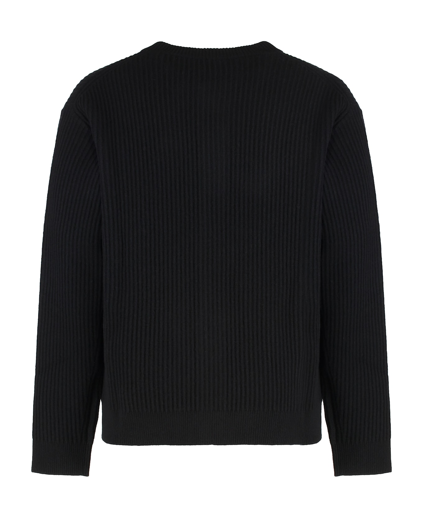 Maison Kitsuné Ribbed Wool Cardigan - black