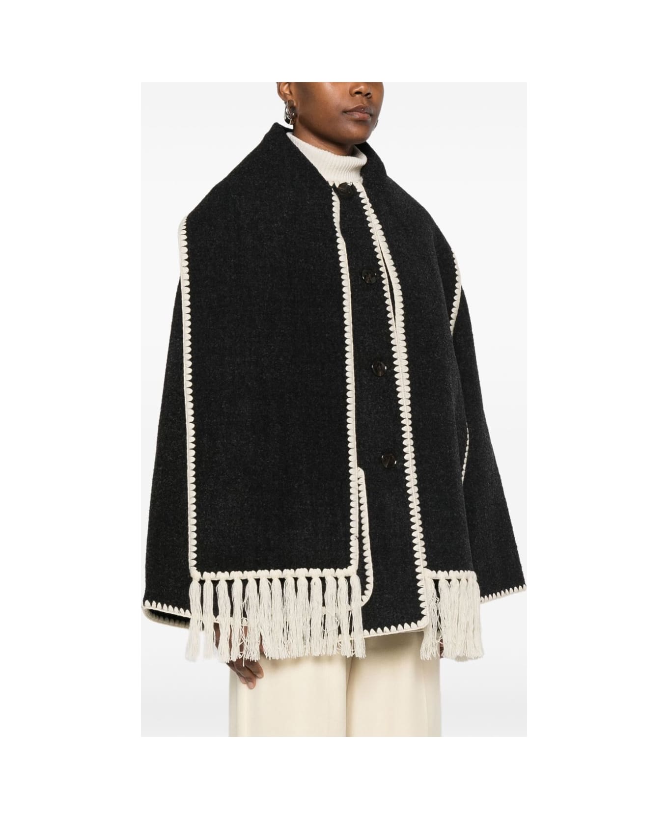 Totême Wool Scarfed Jacket - Grey