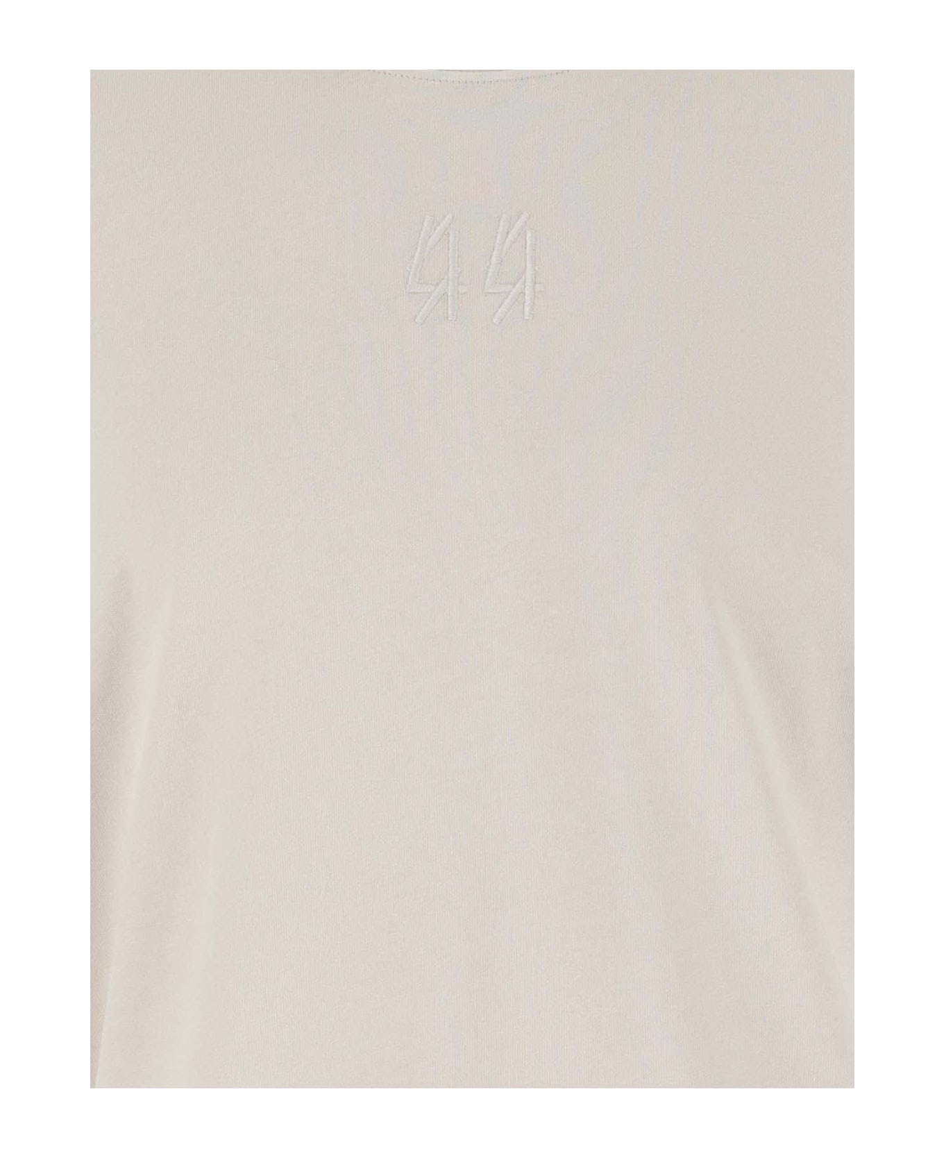 44 Label Group Cotton T-shirt With Graphic Print And Logo T-Shirt - DIRTY WHITE シャツ